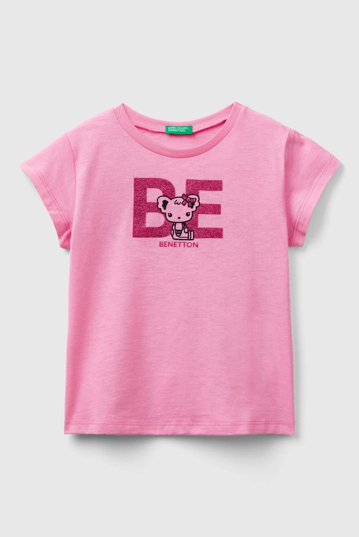 يونايتد كولورز اوف بينيتون تي شيرت بطباعة من القطن العضوي بناتي