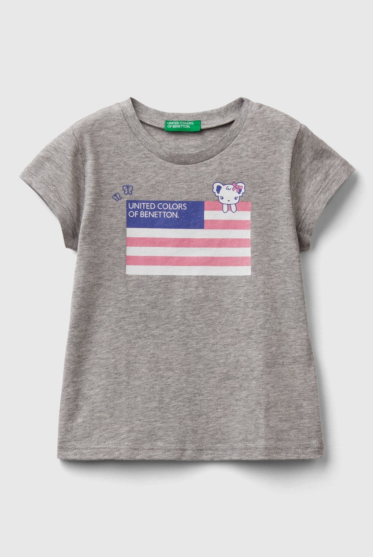 يونايتد كولورز اوف بينيتون تي شيرت بطباعة من القطن العضوي بناتي