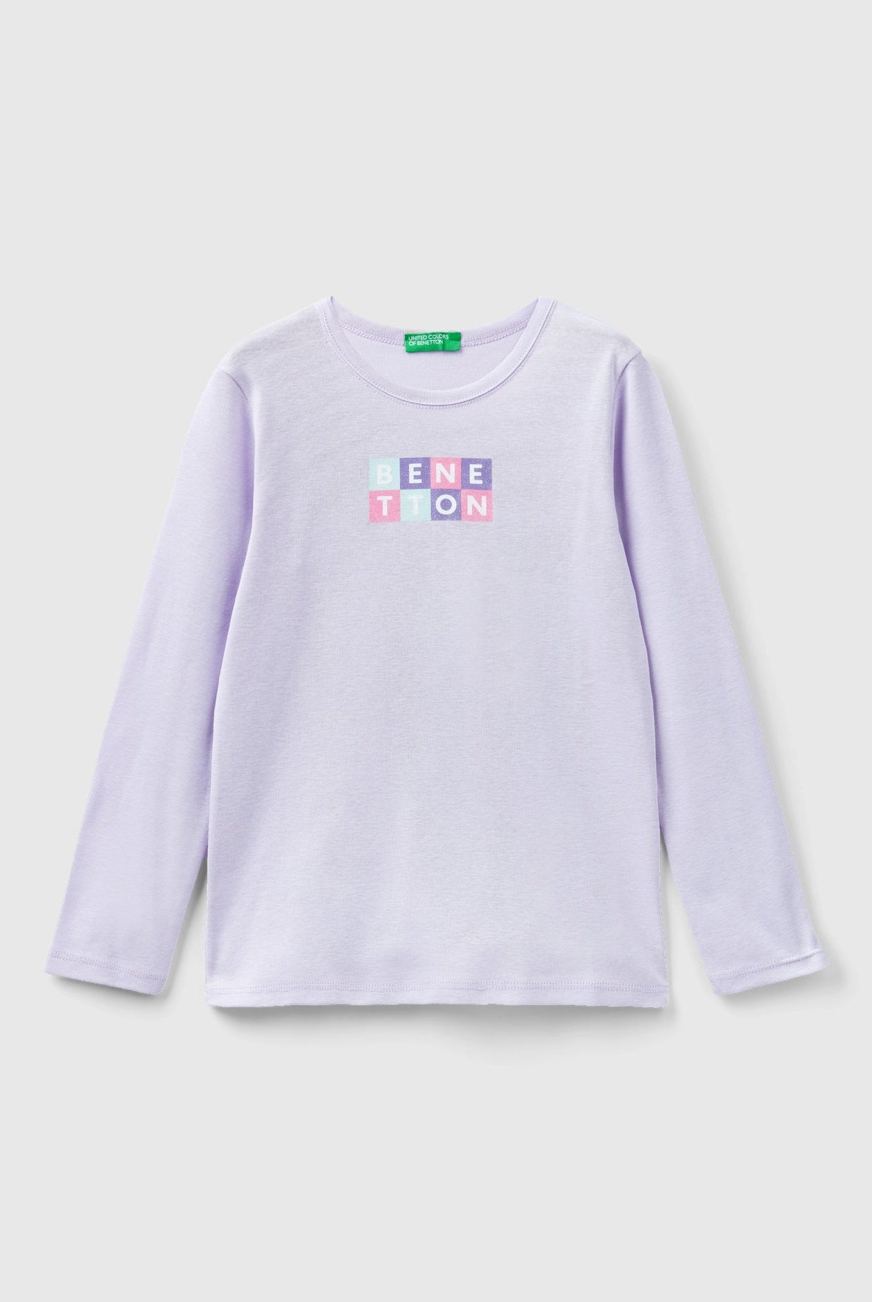 يونايتد كولورز اوف بينيتون تيشيرت بناتي بأكمام طويلة وطباعة رسمه