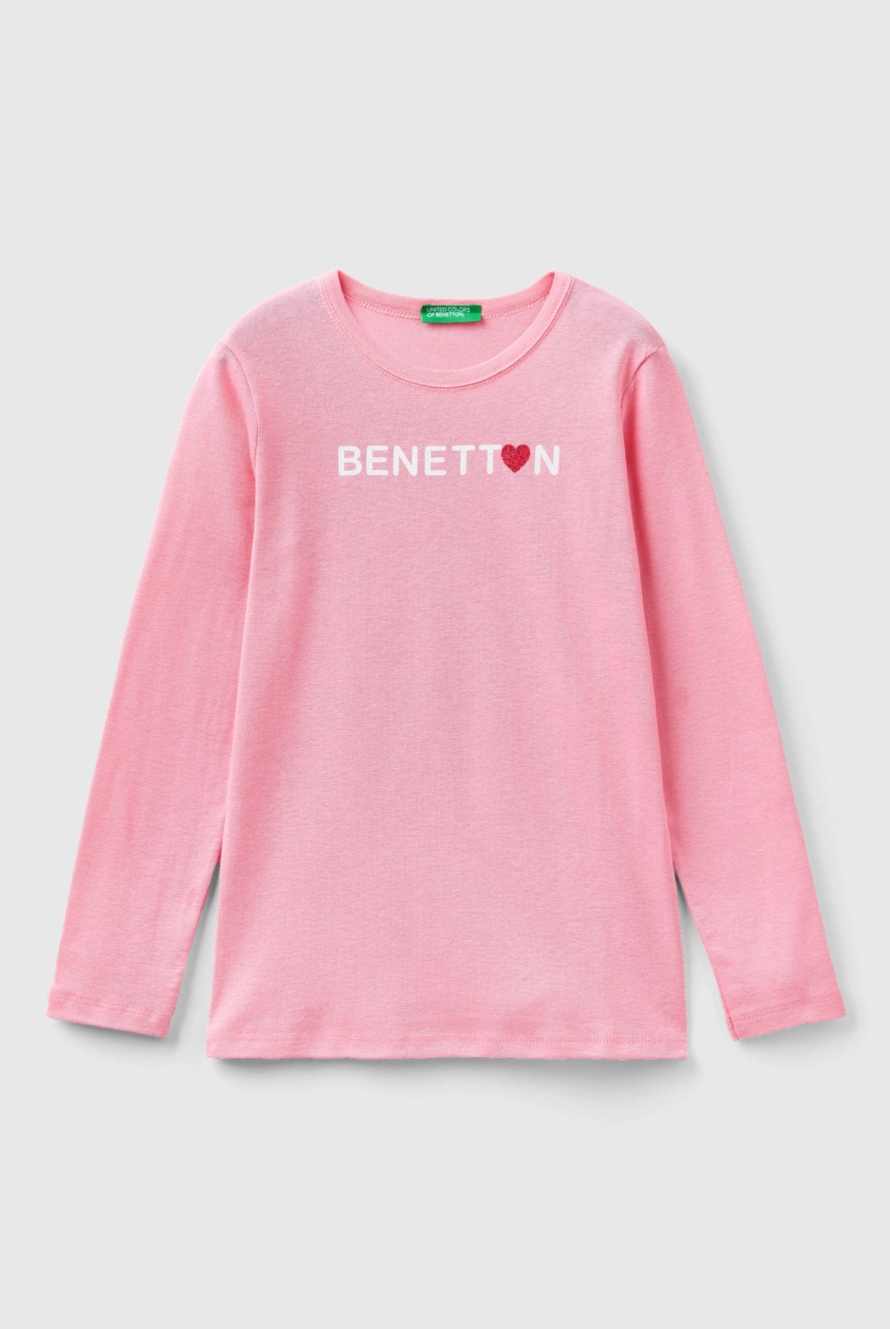 يونايتد كولورز اوف بينيتون تيشيرت بناتي بأكمام طويلة وطباعة رسمه