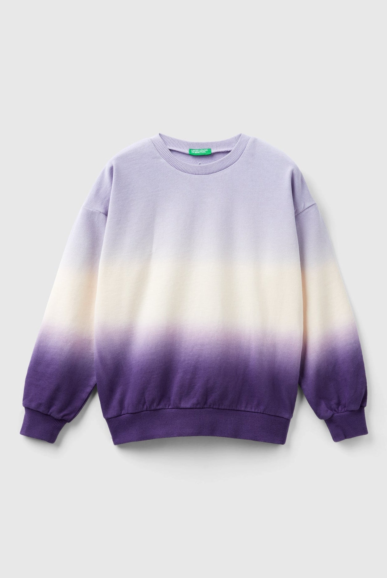 يونايتد كولورز اوف بينيتون جاكيت بناتي برقبة دائرية الوان مدرجه قطن 100%