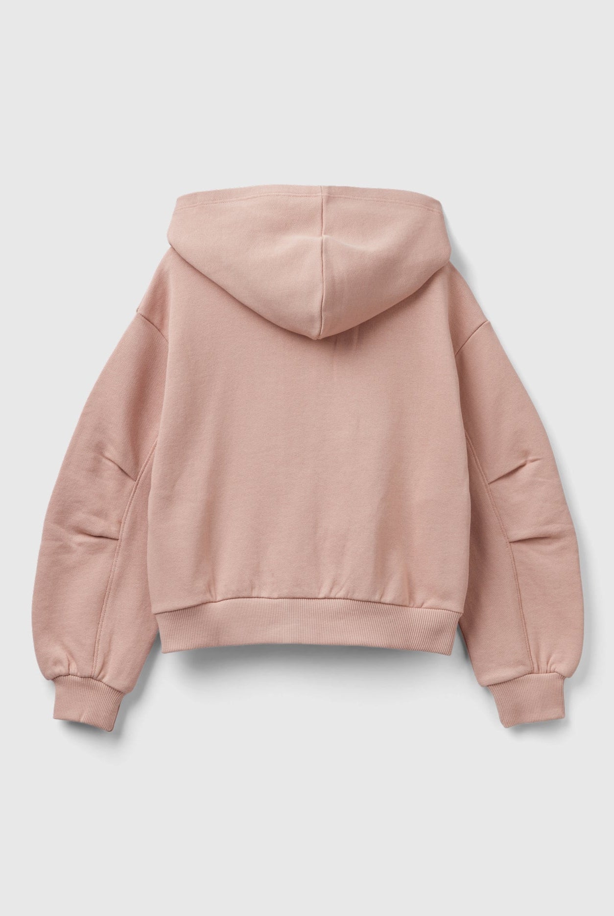 يونايتد كولورز اوف بينيتون هودي سادة بسحاب بقبعة كم طويل أطفالي