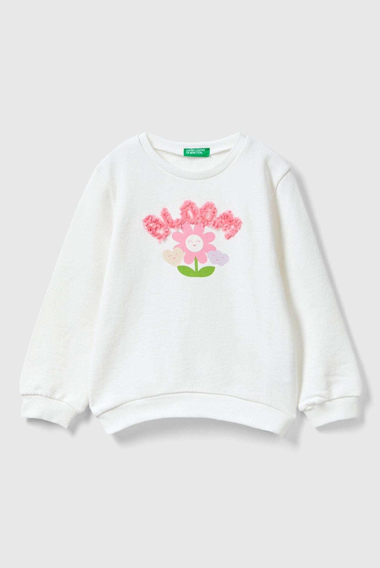 يونايتد كولورز اوف بينيتون سويت شيرت بتطريز على شكل بتلات بناتي