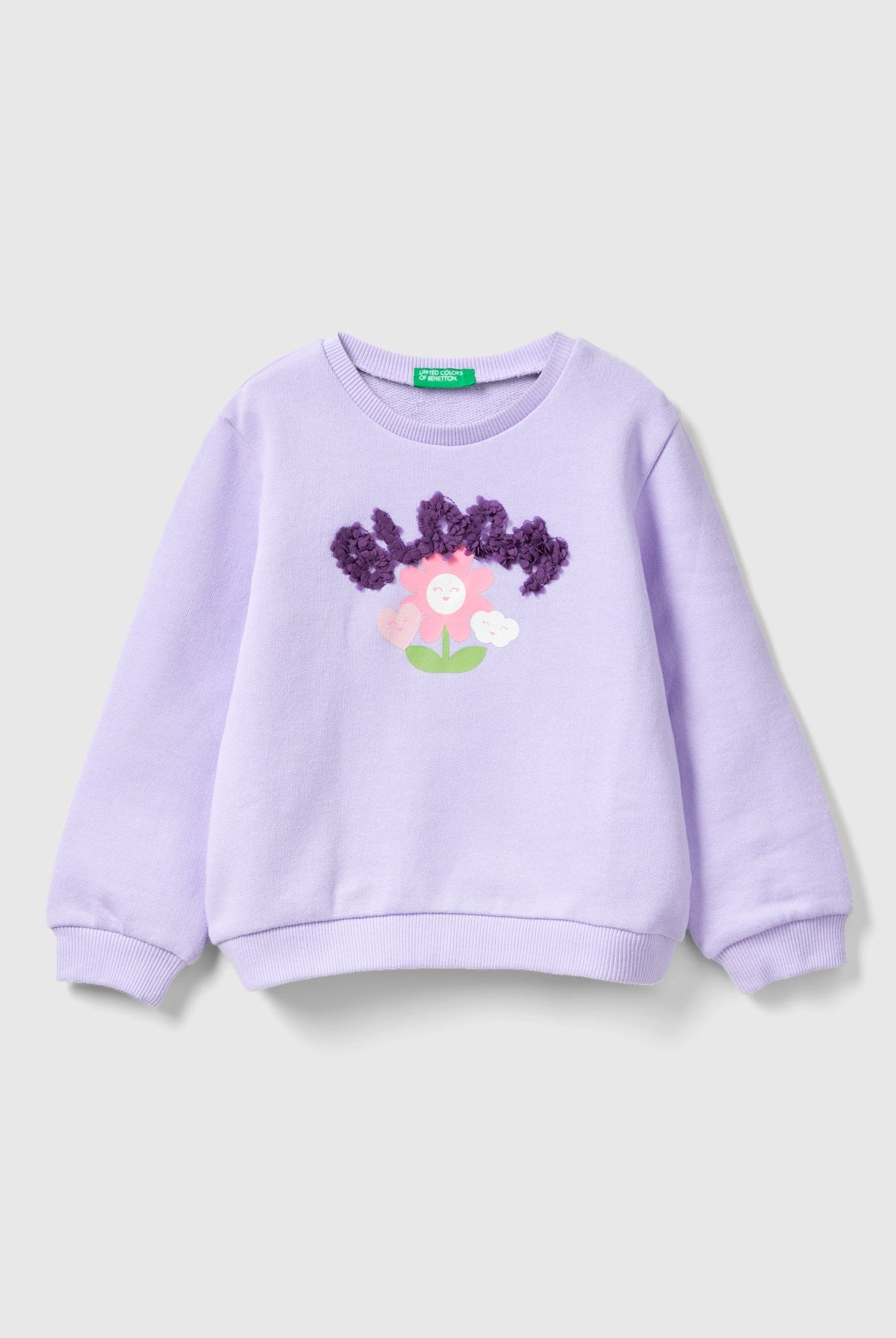 يونايتد كولورز اوف بينيتون سويت شيرت بتطريز على شكل بتلات بناتي