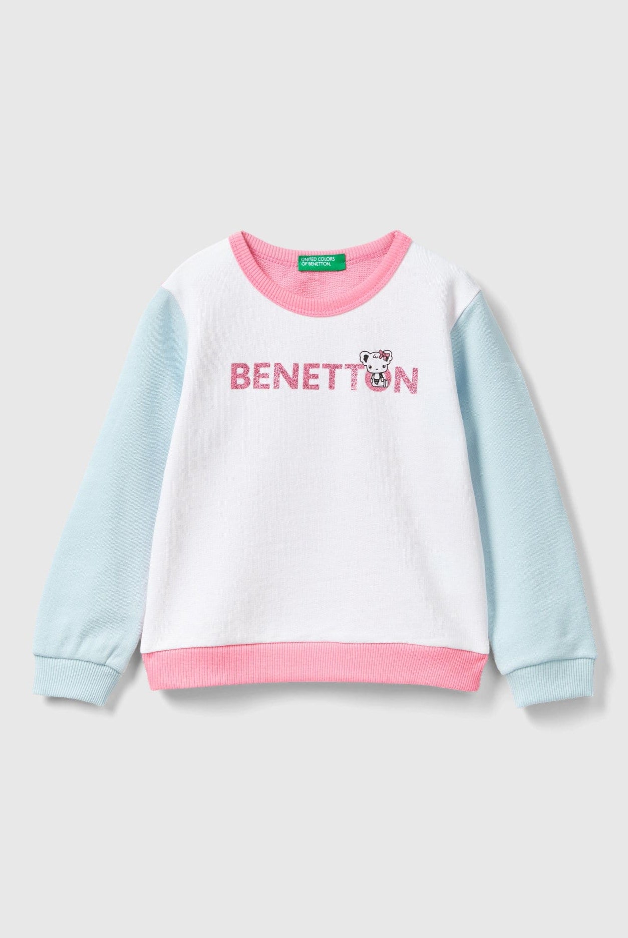 يونايتد كولورز اوف بينيتون سويت شيرت قطن عضوي 100% بشعار بناتي