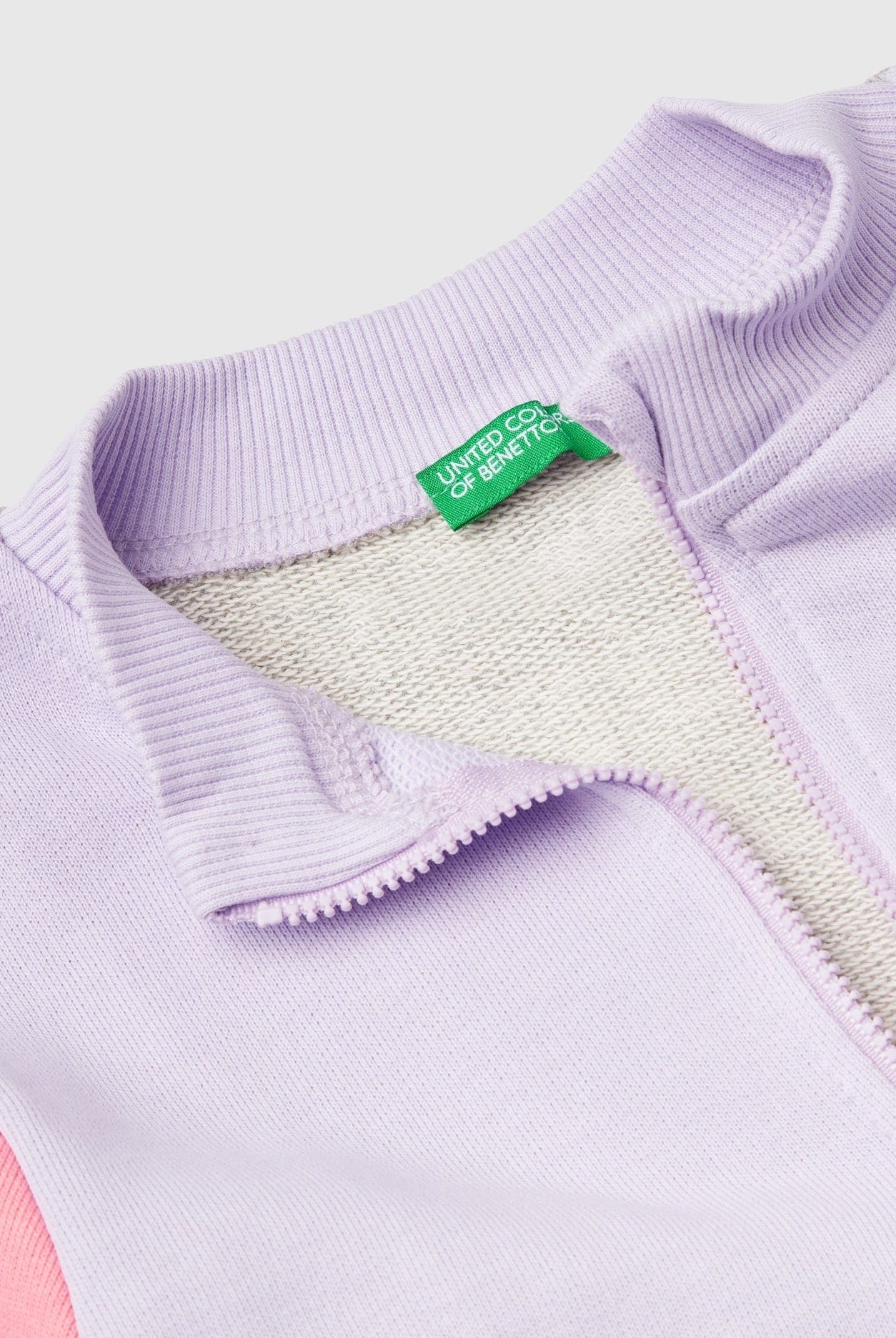 يونايتد كولورز اوف بينيتون هودي اطفال بسحاب من القطن مزين بشعار