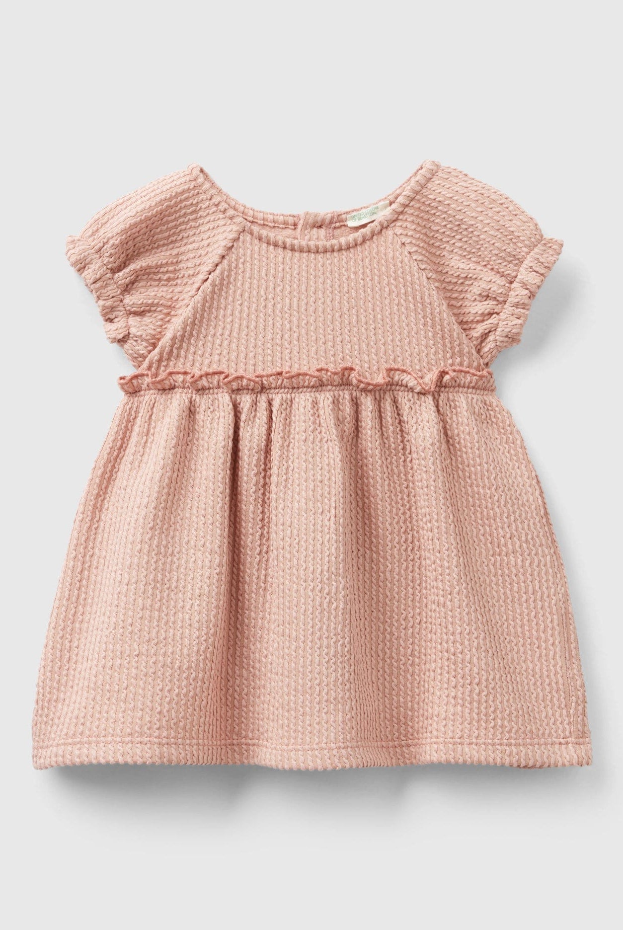 يونايتد كولورز اوف بينيتون فستان رضع يأكمام منفوخة وزخارف