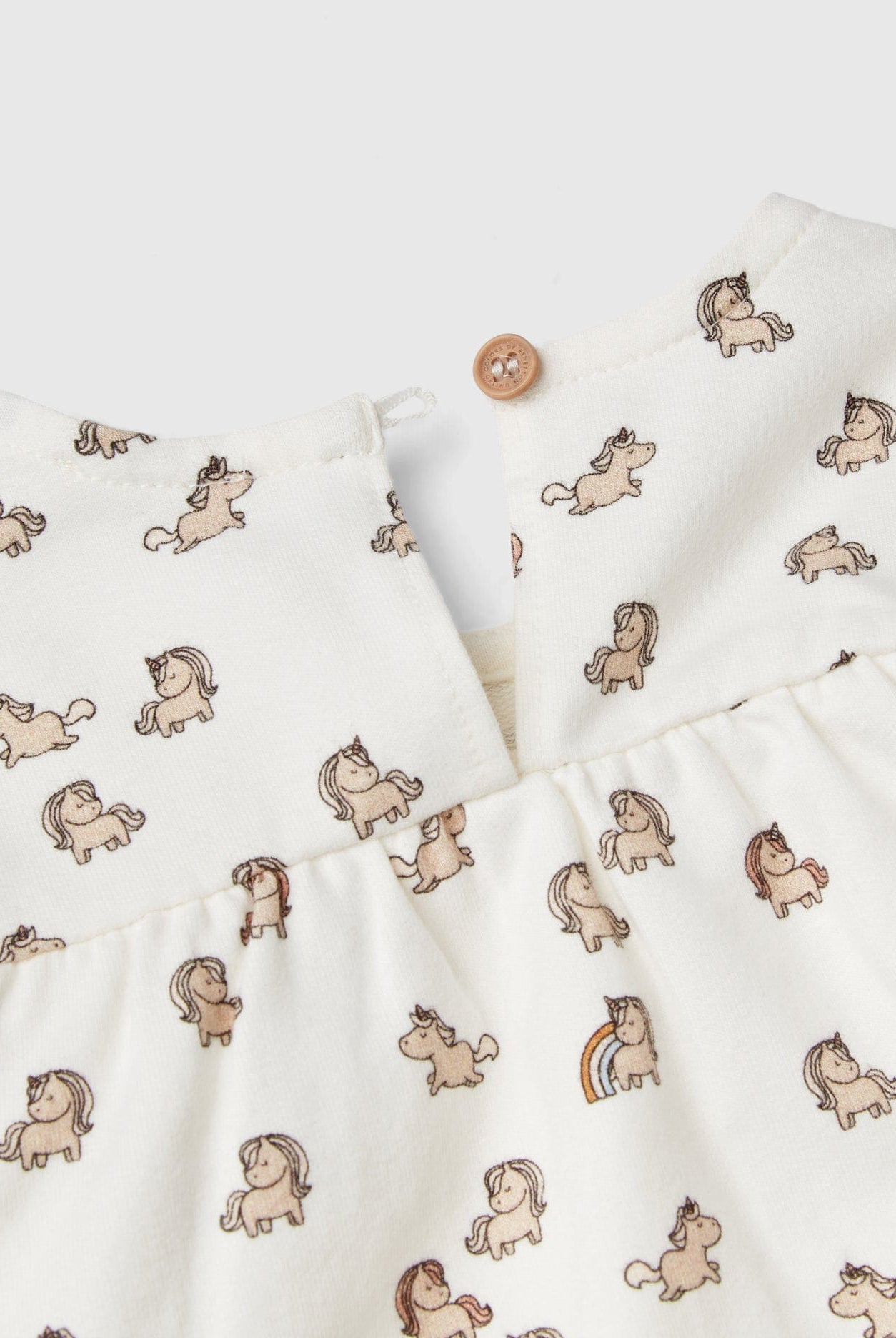 يونايتد كولورز اوف بينيتون فستان رضع يأكمام منفوخة وزخارف