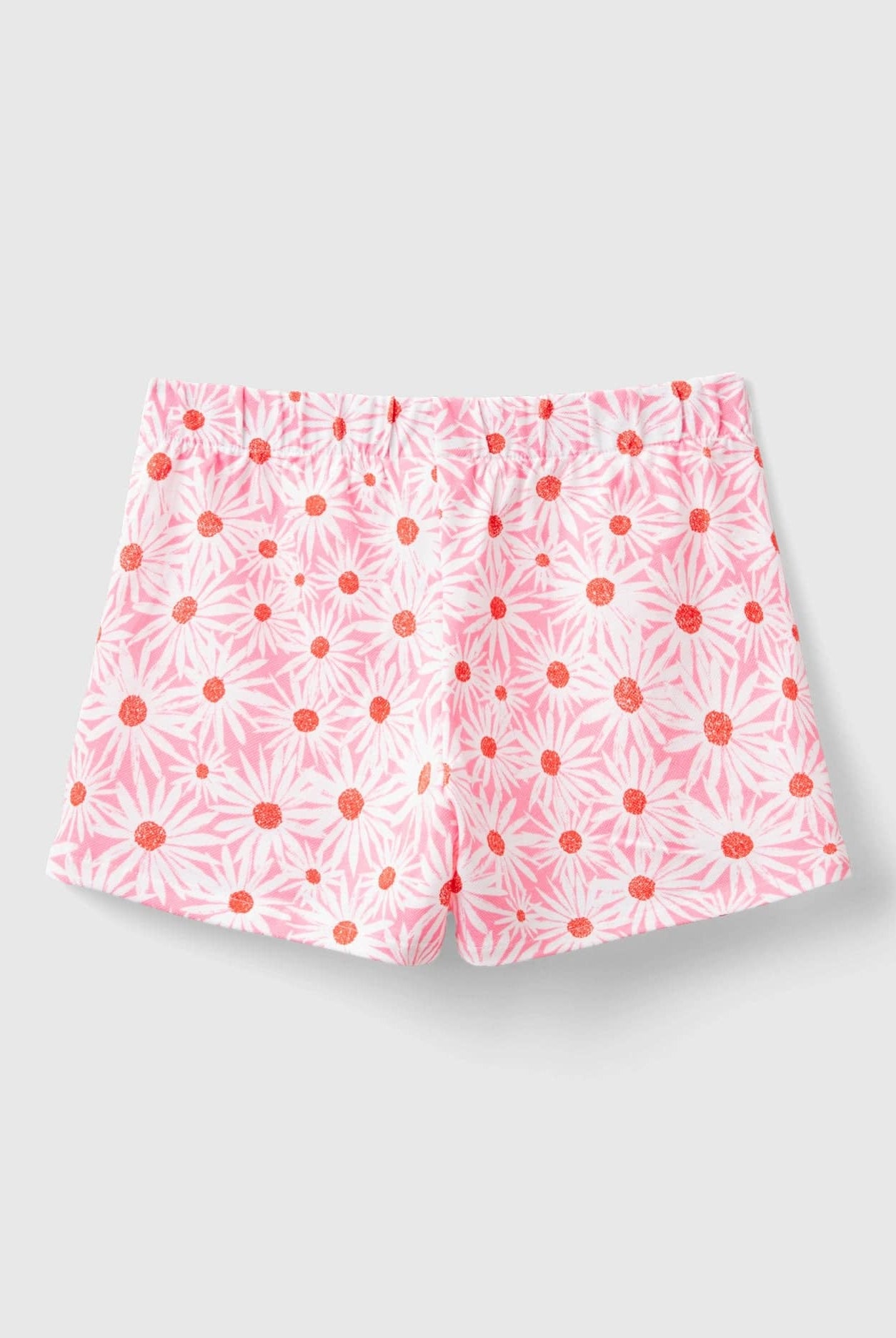 يونايتد كولورز اوف بينيتون تنورة قصيرة منقوشة بالكامل مطرزة بشعار لامع وبخصر مجمع للفتيات