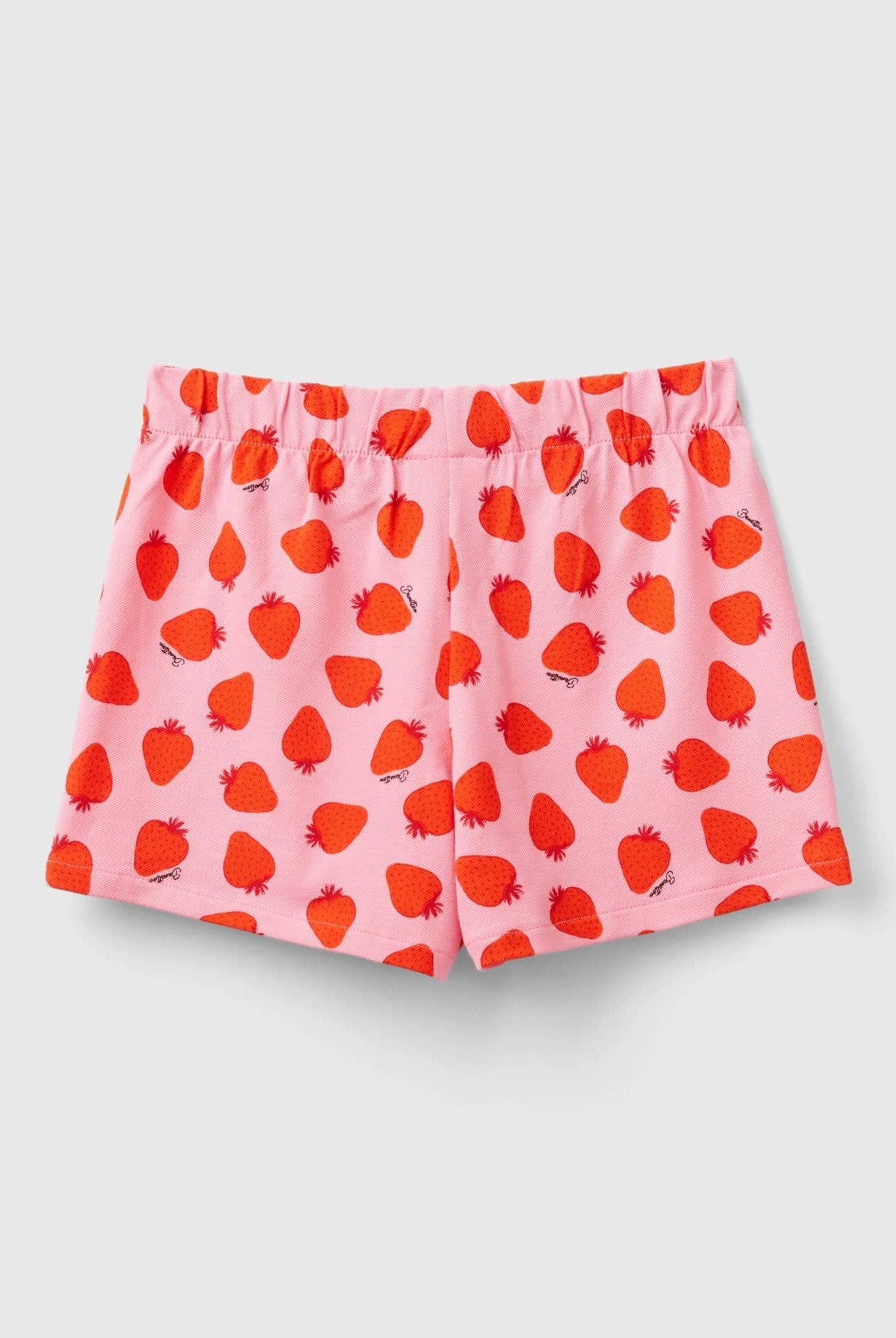 يونايتد كولورز اوف بينيتون تنورة قصيرة منقوشة بالكامل مطرزة بشعار لامع وبخصر مجمع للفتيات