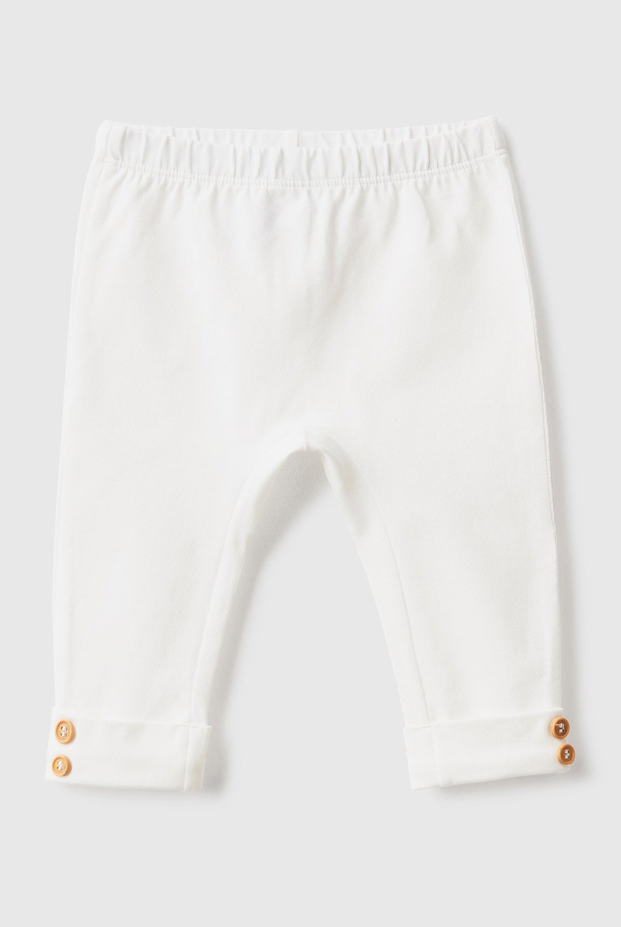 يونايتد كولورز اوف بينيتون ليقنز قطن مطاطي رضع أطفال مزين بأزرار