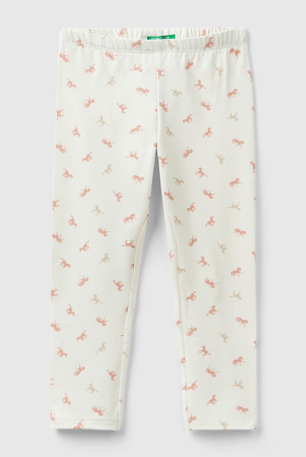 يونايتد كولورز اوف بينيتون بنطلون ليقنز بناتي قطن مطاطي بنقشة حيونات