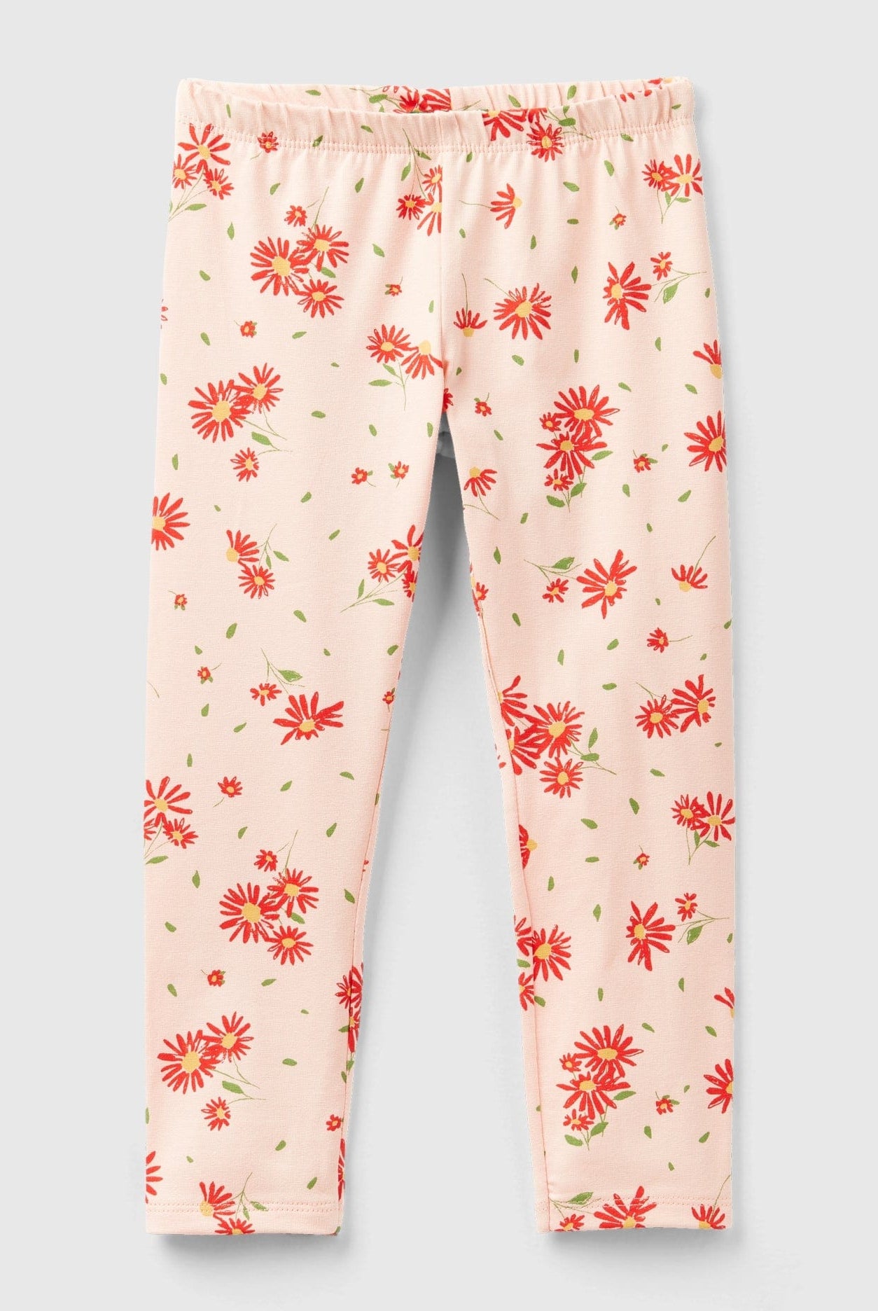 يونايتد كولورز اوف بينيتون بنطلون ليقنز بناتي قطن مطاطي بنقشة حيونات