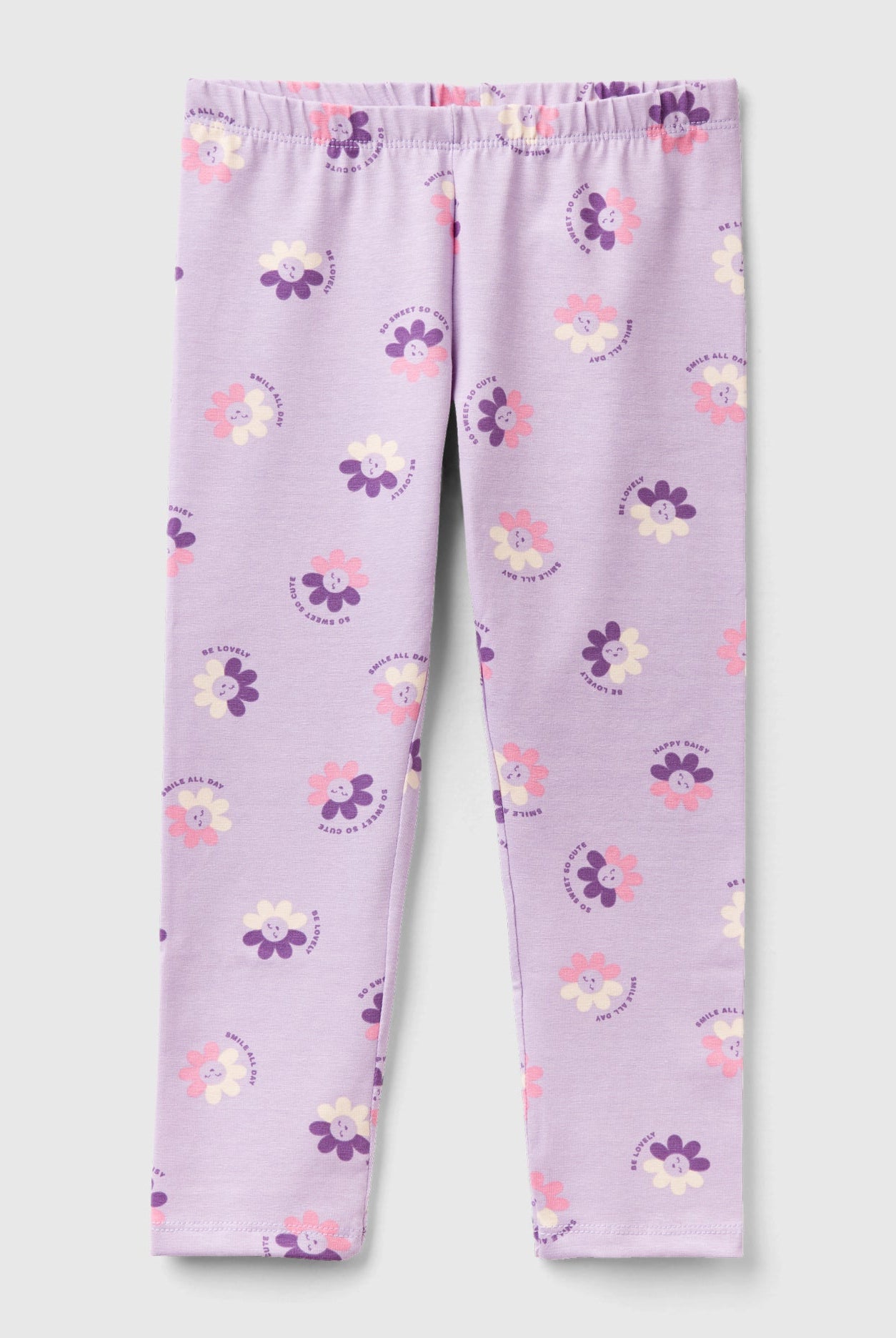 يونايتد كولورز اوف بينيتون بنطلون ليقنز بناتي قطن مطاطي بنقشة حيونات