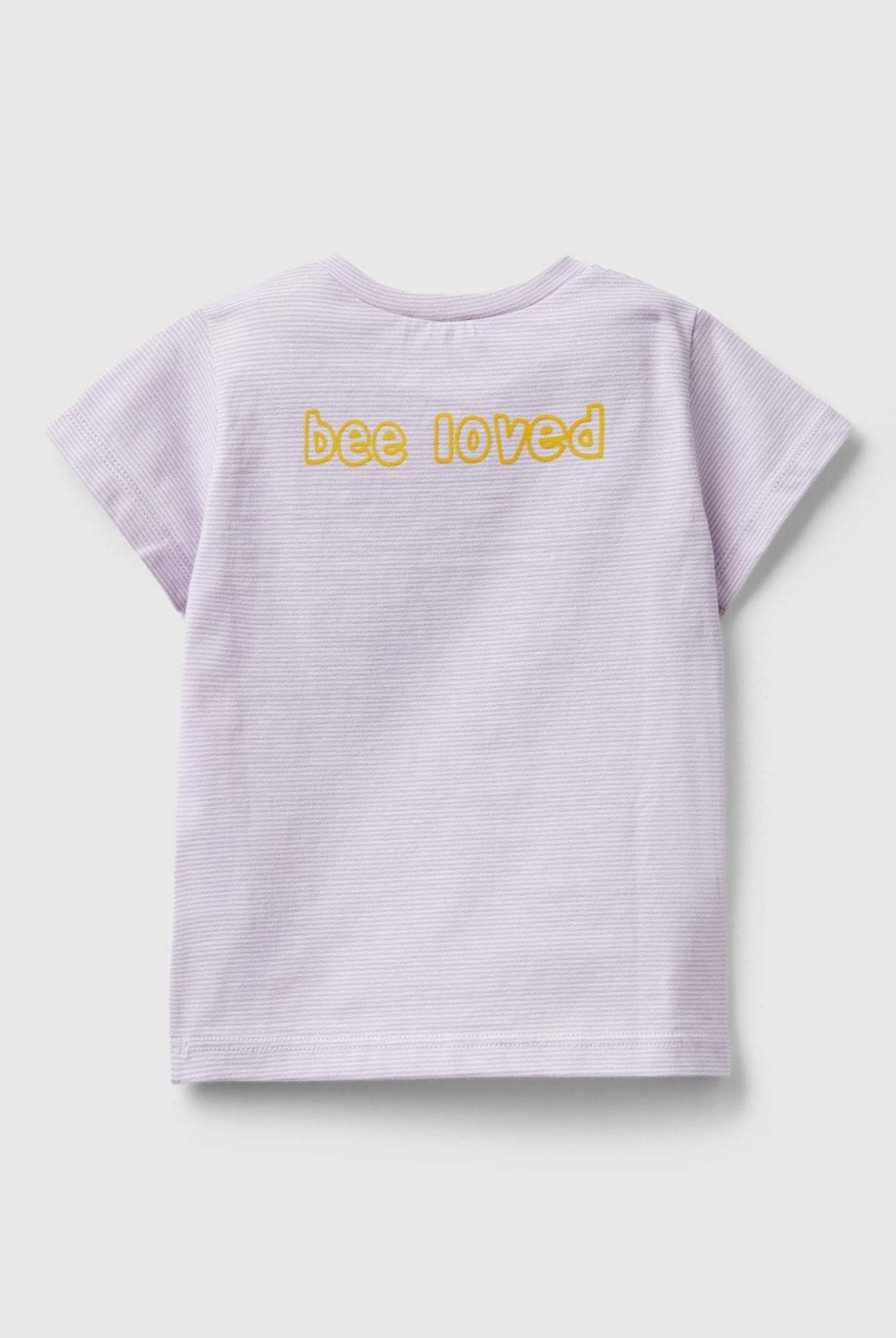 يونايتد كولورز اوف بينيتون تيشيرت بطبعة أمامية وخلفية كم قصير مكشكش رضع أطفال