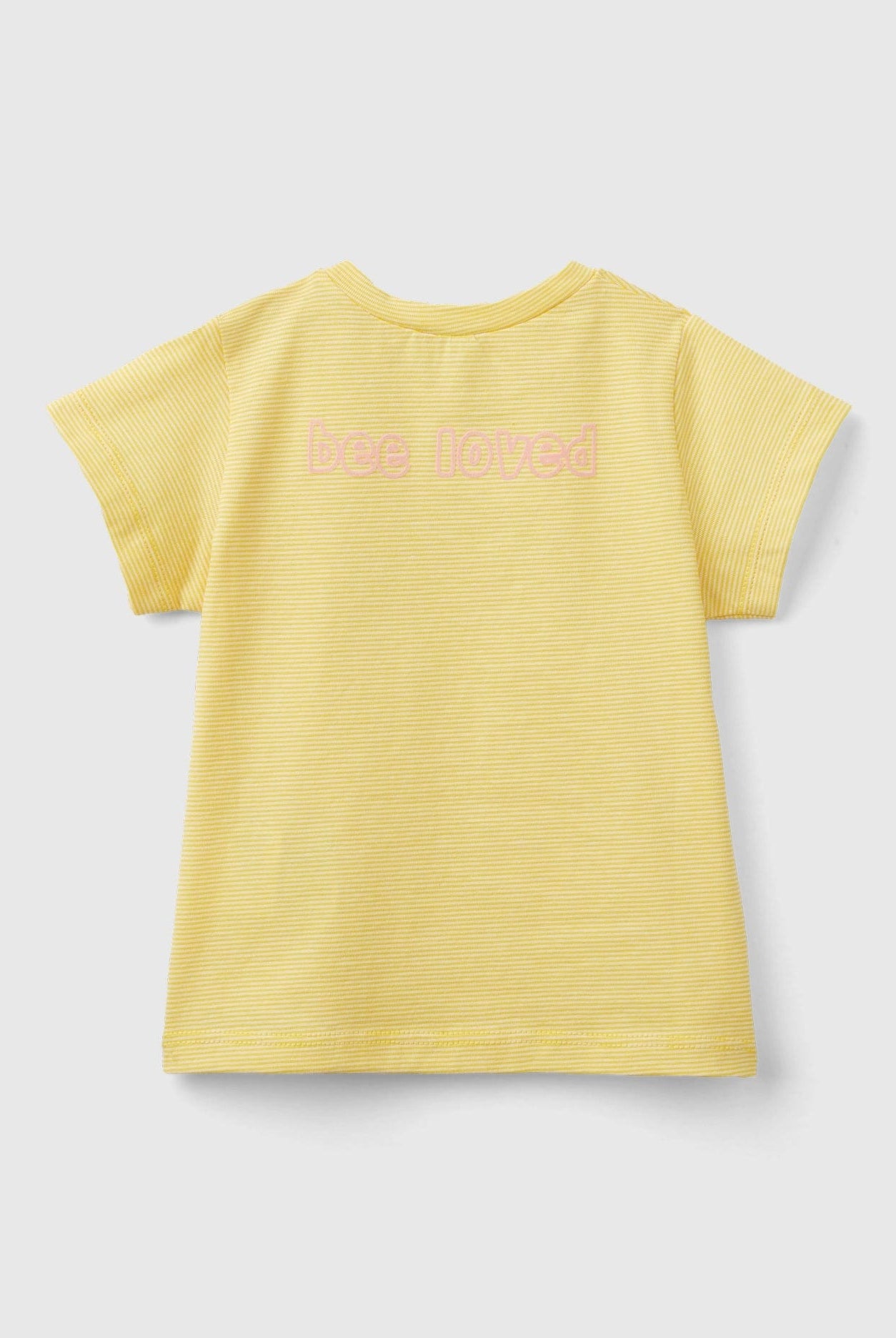 يونايتد كولورز اوف بينيتون تيشيرت بطبعة أمامية وخلفية كم قصير مكشكش رضع أطفال