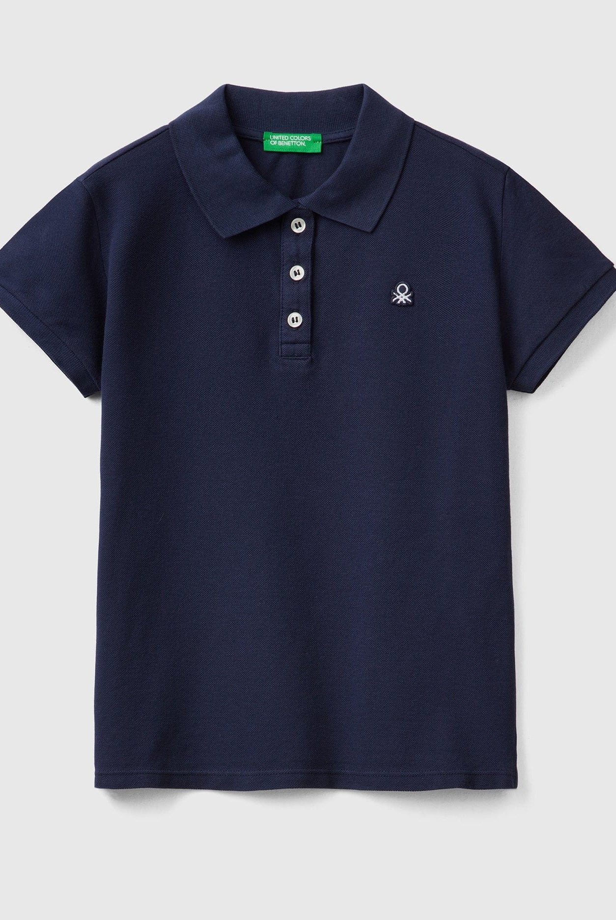 يونايتد كولورز اوف بينيتون قميص بولو بناتي بأكمام قصيرة من القطن العضوي