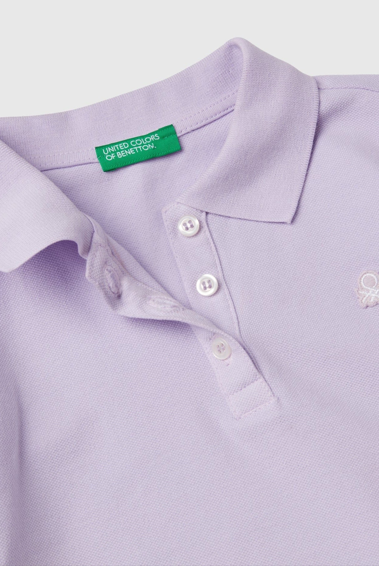 يونايتد كولورز اوف بينيتون قميص بولو بناتي بأكمام قصيرة من القطن العضوي