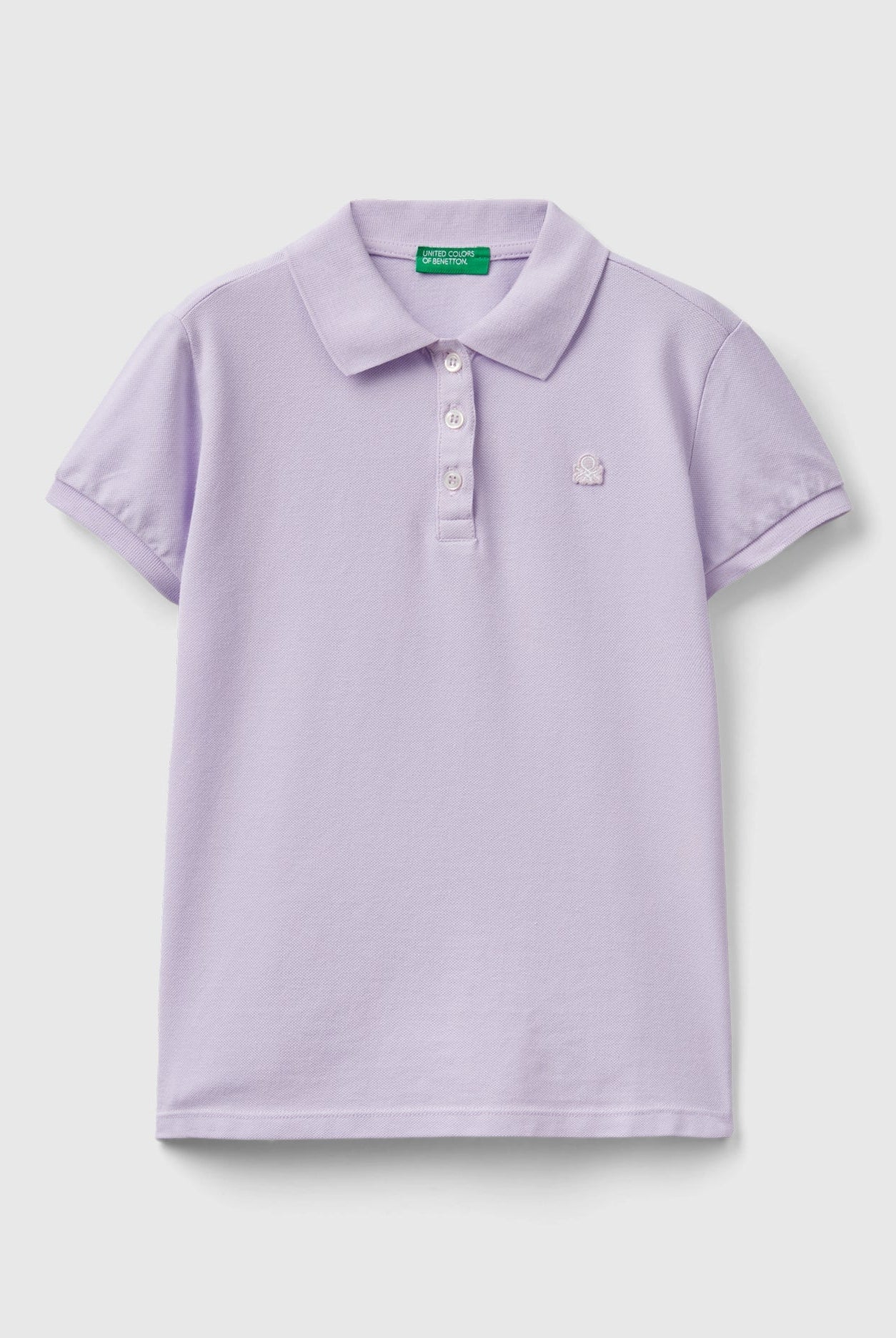 يونايتد كولورز اوف بينيتون قميص بولو بناتي بأكمام قصيرة من القطن العضوي