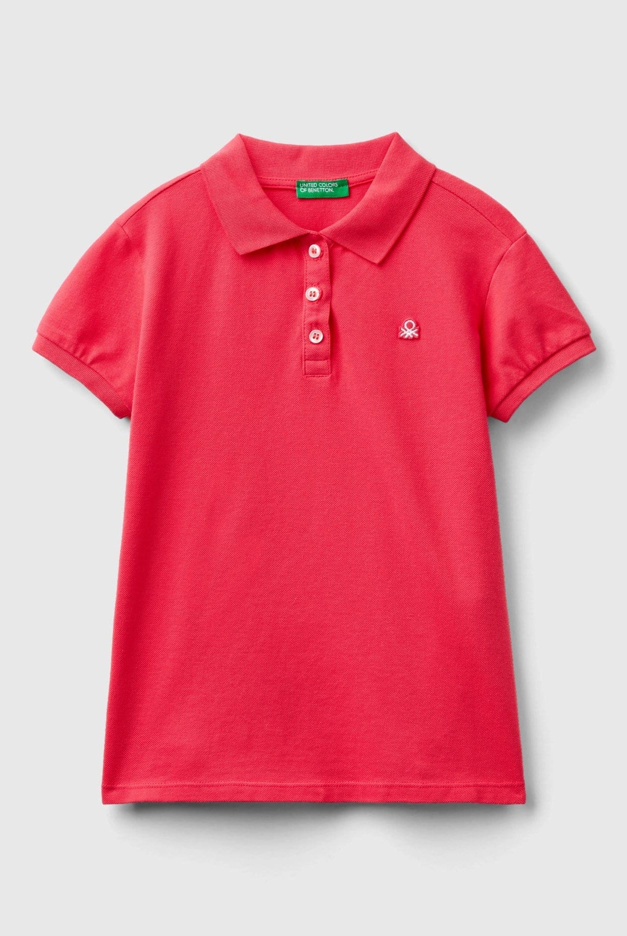 يونايتد كولورز اوف بينيتون قميص بولو بناتي بأكمام قصيرة من القطن العضوي