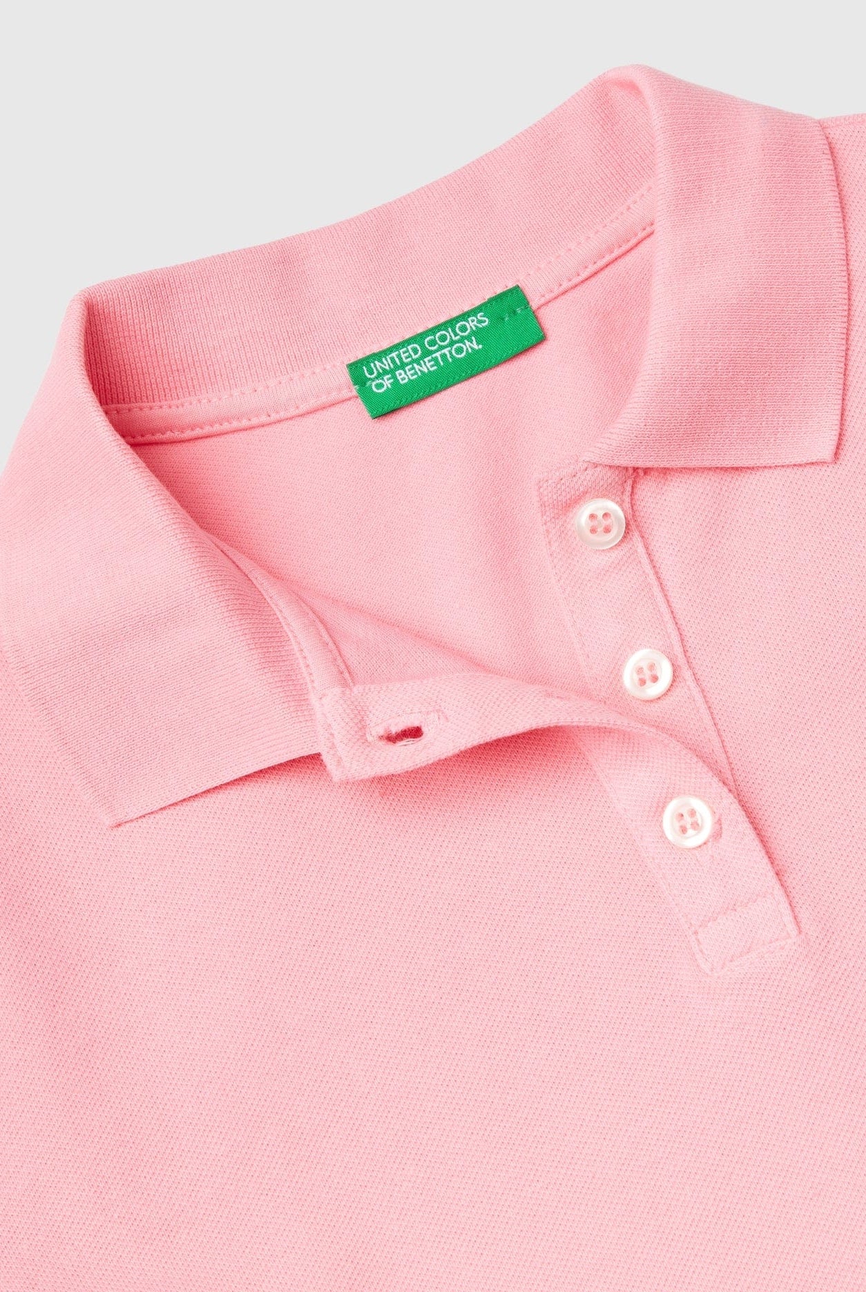 يونايتد كولورز اوف بينيتون قميص بولو بناتي بأكمام قصيرة من القطن العضوي