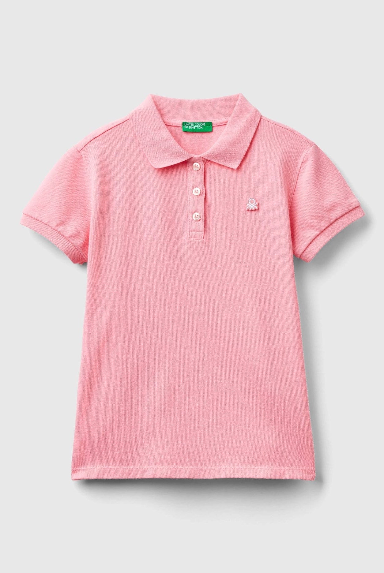 يونايتد كولورز اوف بينيتون قميص بولو بناتي بأكمام قصيرة من القطن العضوي