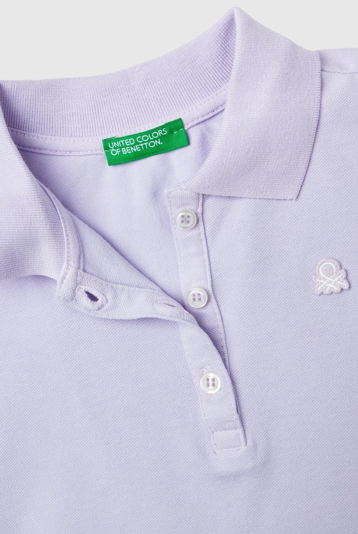 يونايتد كولورز اوف بينيتون تي شيرت بولو بناتي بقصة عادية من القطن العضوي