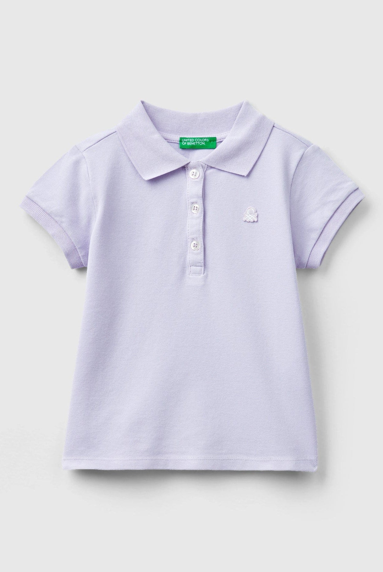 يونايتد كولورز اوف بينيتون تي شيرت بولو بناتي بقصة عادية من القطن العضوي