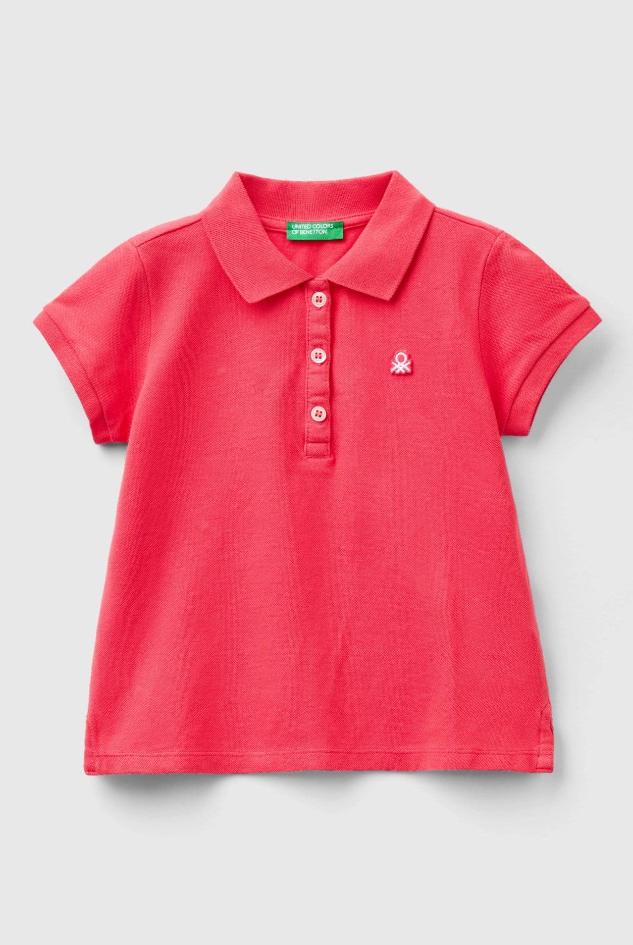 يونايتد كولورز اوف بينيتون تي شيرت بولو بناتي بقصة عادية من القطن العضوي