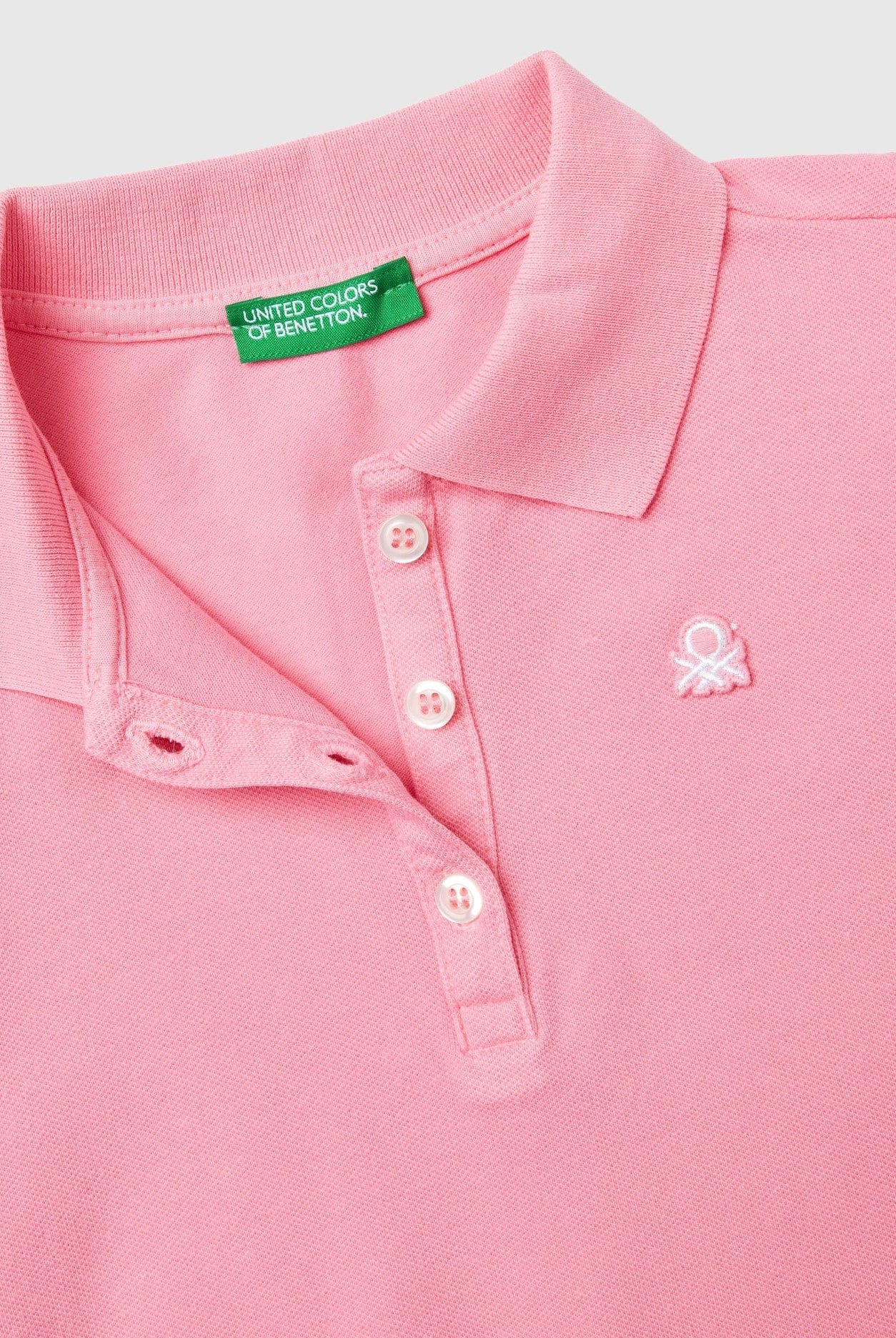 يونايتد كولورز اوف بينيتون تي شيرت بولو بناتي بقصة عادية من القطن العضوي