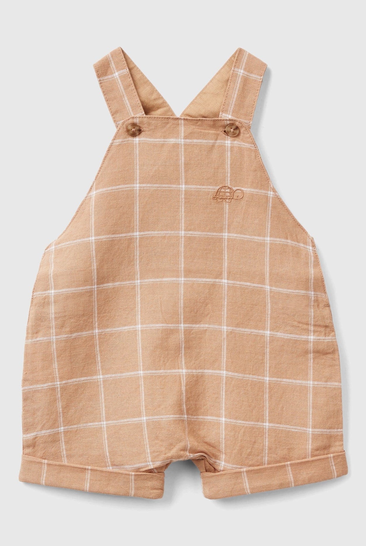 يونايتد كولورز اوف بينيتون بدلة بأرجل مطوية مع تطريز وأزرار على الصدر رضع أطفال