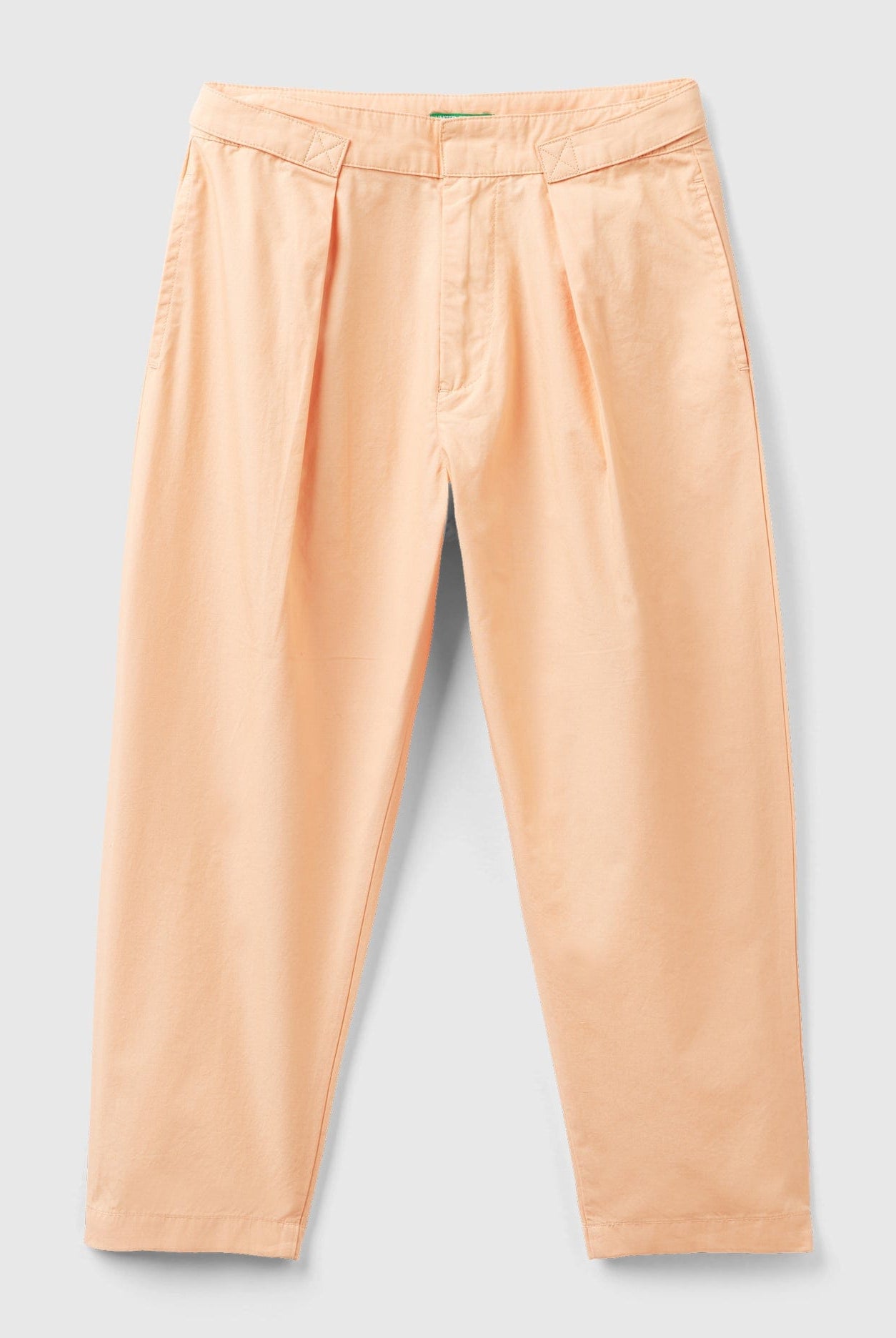 يونايتد كولورز اوف بينيتون بنطلون بناتي واسع بخصر مرتفع ب تعريجات من الامام بالطول