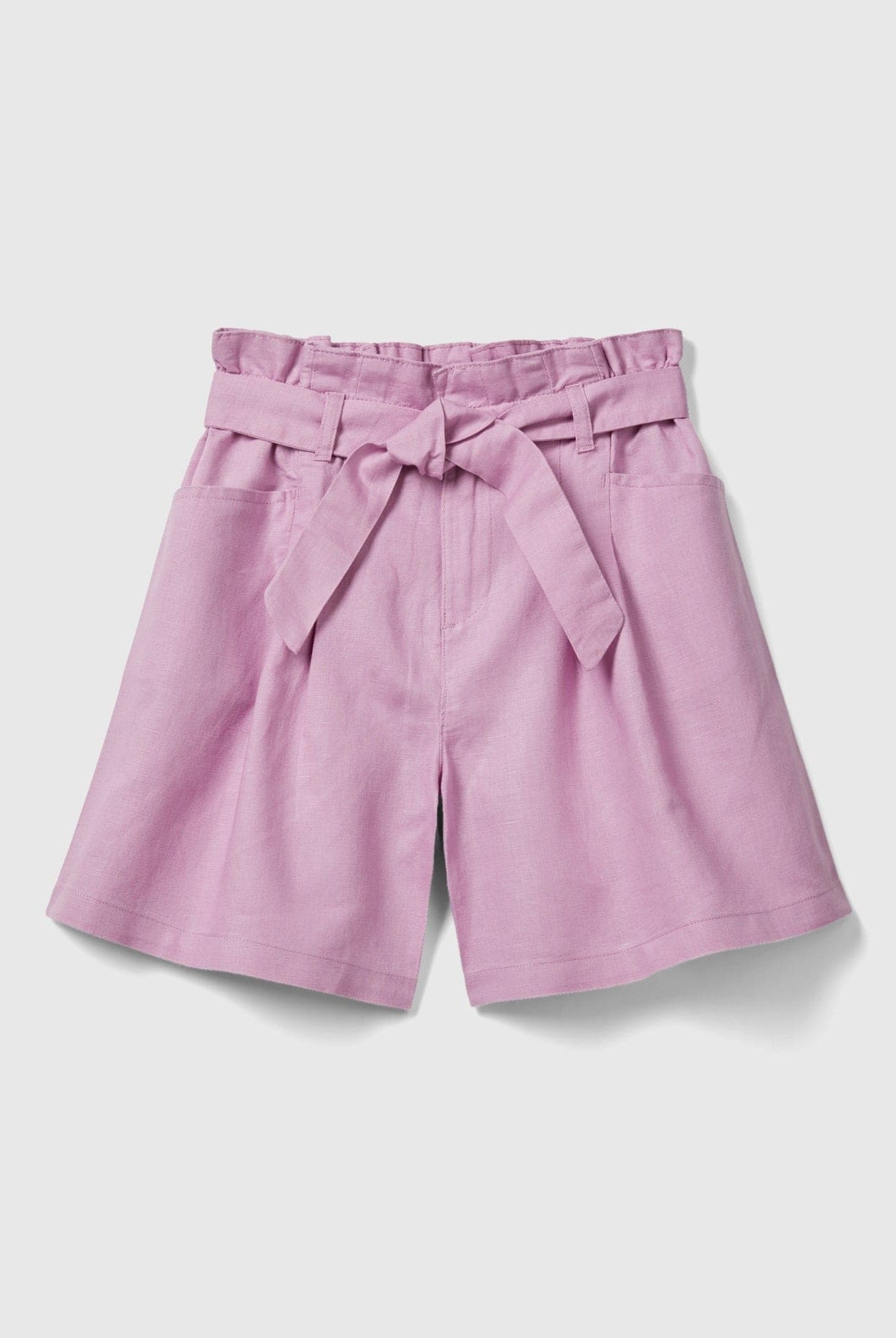 يونايتد كولورز اوف بينيتون شورت برمودا سادة بحزام بناتي