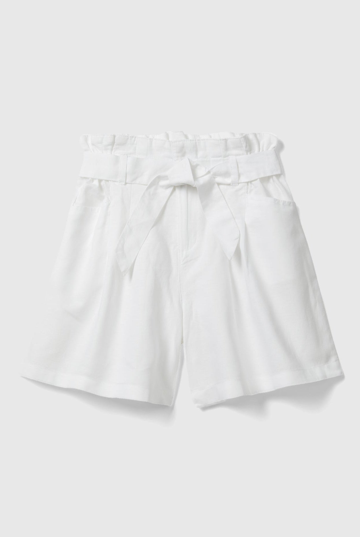 يونايتد كولورز اوف بينيتون شورت برمودا سادة بحزام بناتي