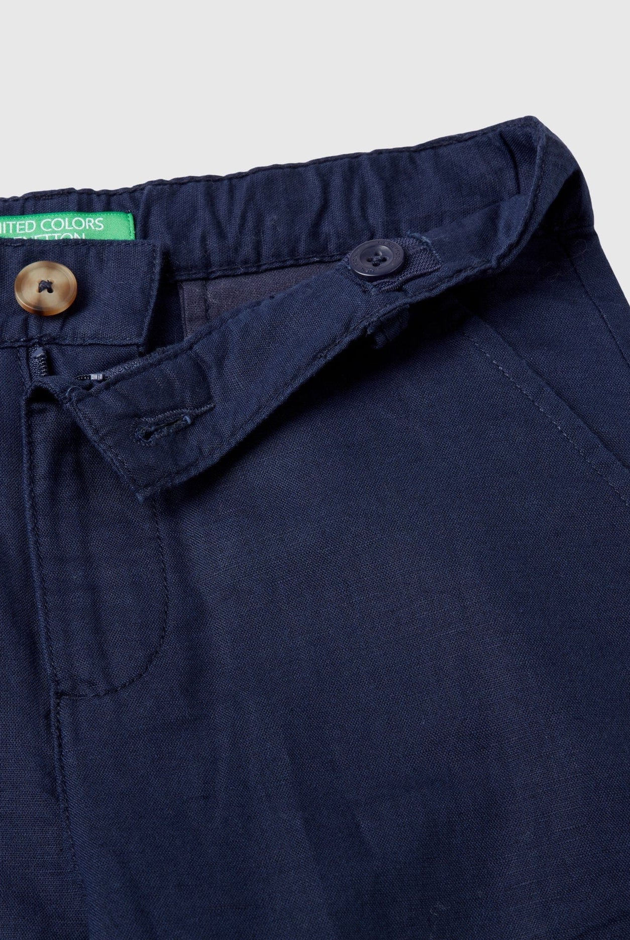 يونايتد كولورز اوف بينيتون بنطلون اطفالي قطن مخلوط مريح مع فتحات للحزام