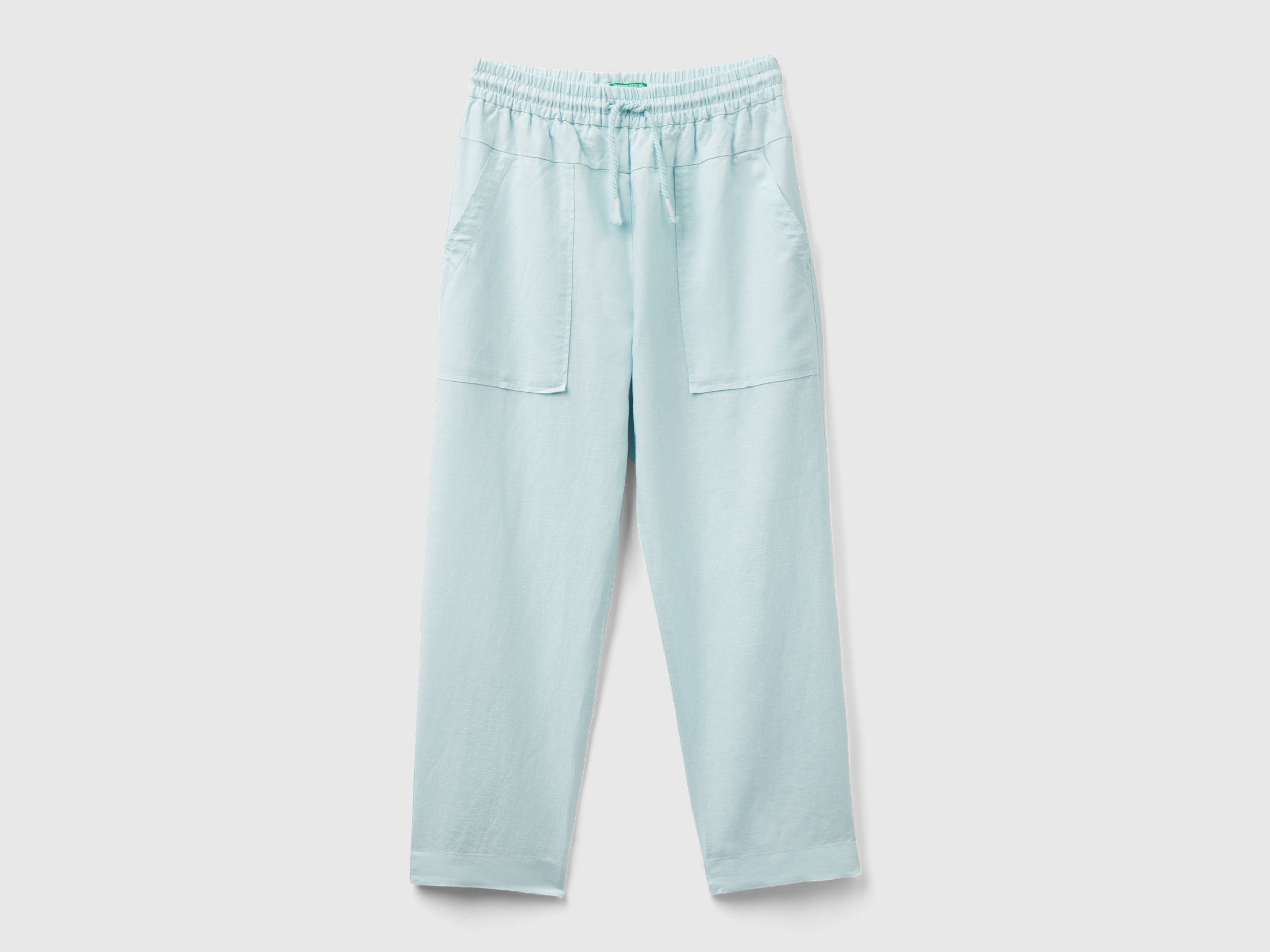 يونايتد كولورز اوف بينيتون بنطلون اطفالي من خليط الكتان به رباط