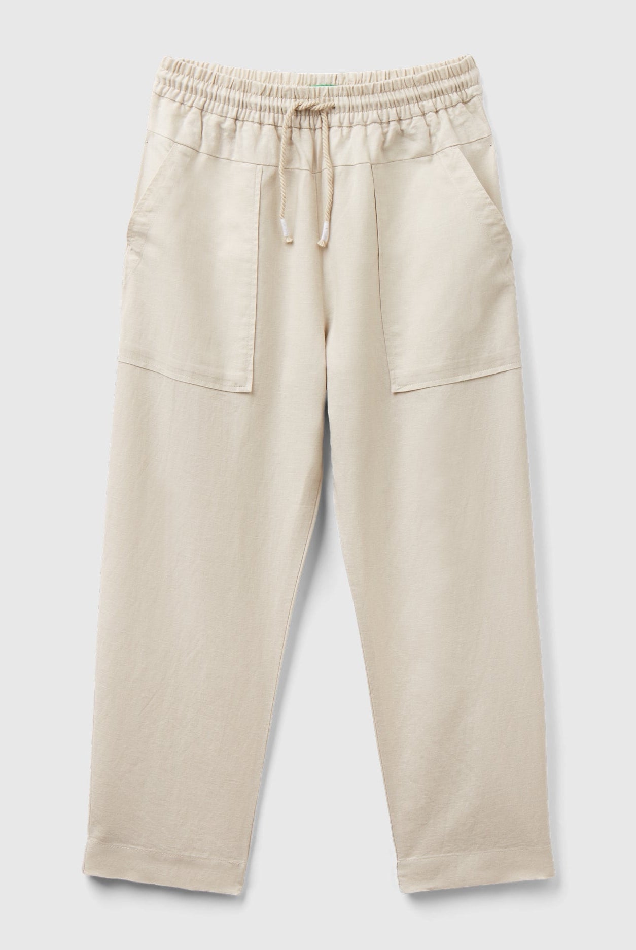 يونايتد كولورز اوف بينيتون بنطلون اطفالي من خليط الكتان به رباط