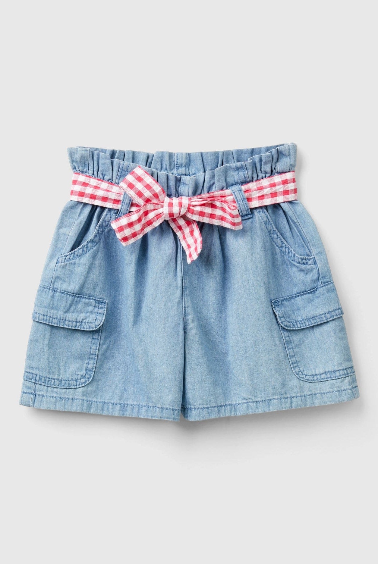 خصومات يونايتد كولورز اوف بينيتون شورت بجيوب ورباط خصر بناتي