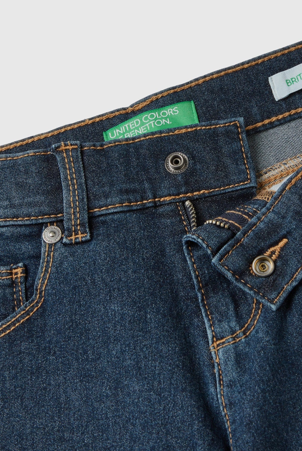 يونايتد كولورز اوف بينيتون بنطلون جينز اطفالي سليم فيت بخمس جيوب