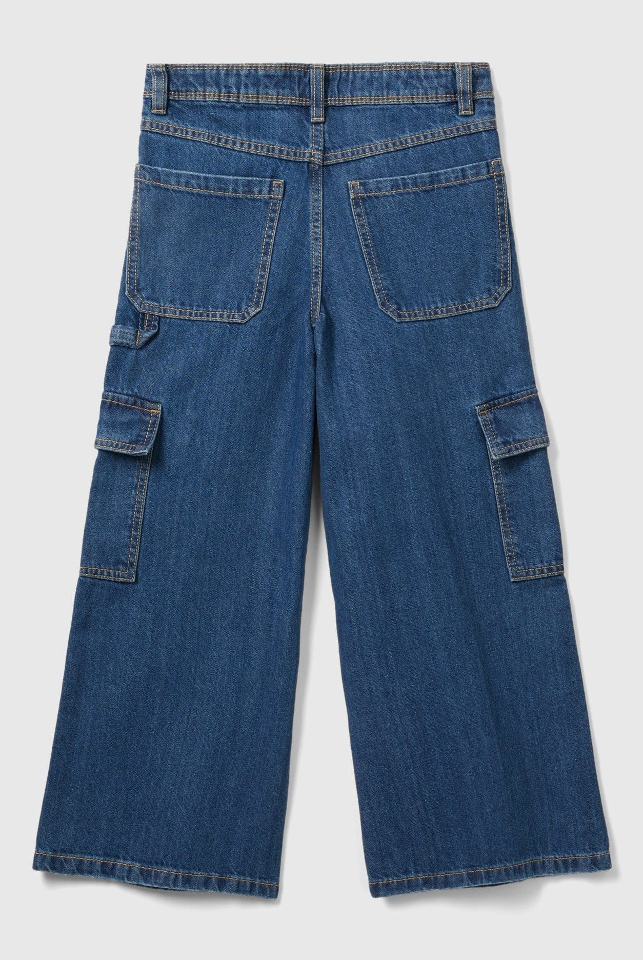 يونايتد كولورز اوف بينيتون بنطلون جينز كارجو واسع أطفالي