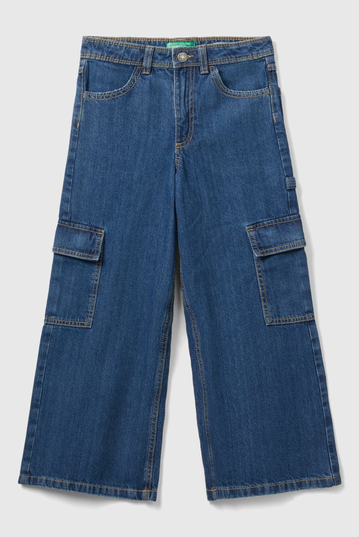 يونايتد كولورز اوف بينيتون بنطلون جينز كارجو واسع أطفالي