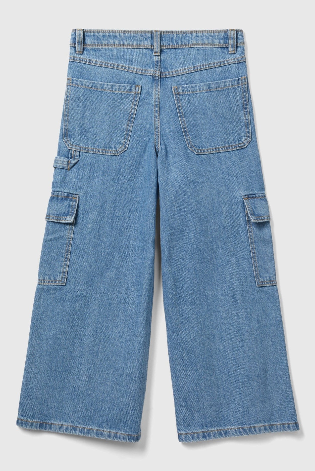 يونايتد كولورز اوف بينيتون بنطلون جينز كارجو واسع أطفالي