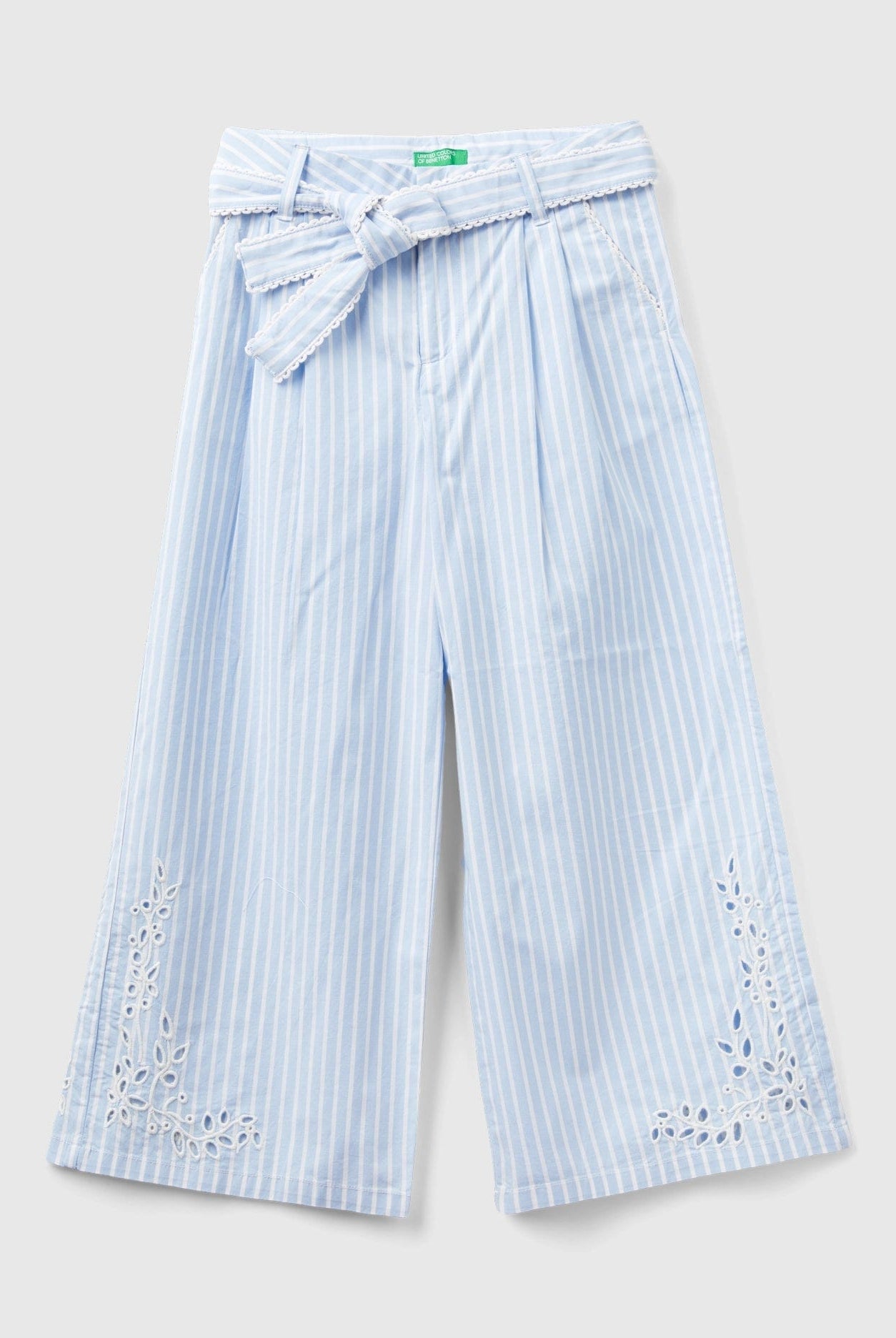 يونايتد كولورز اوف بينيتون بنطلون بالازو مخطط واسع من الأسفل ولادي