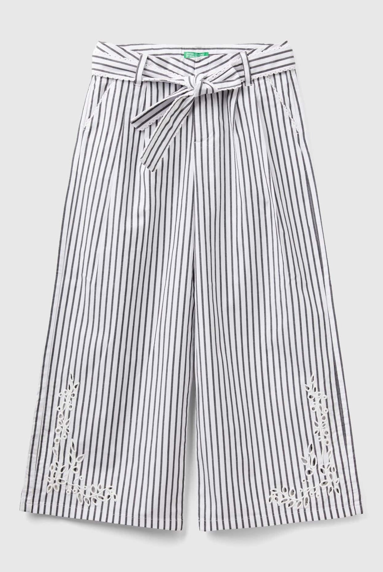 يونايتد كولورز اوف بينيتون بنطلون بالازو مخطط واسع من الأسفل ولادي