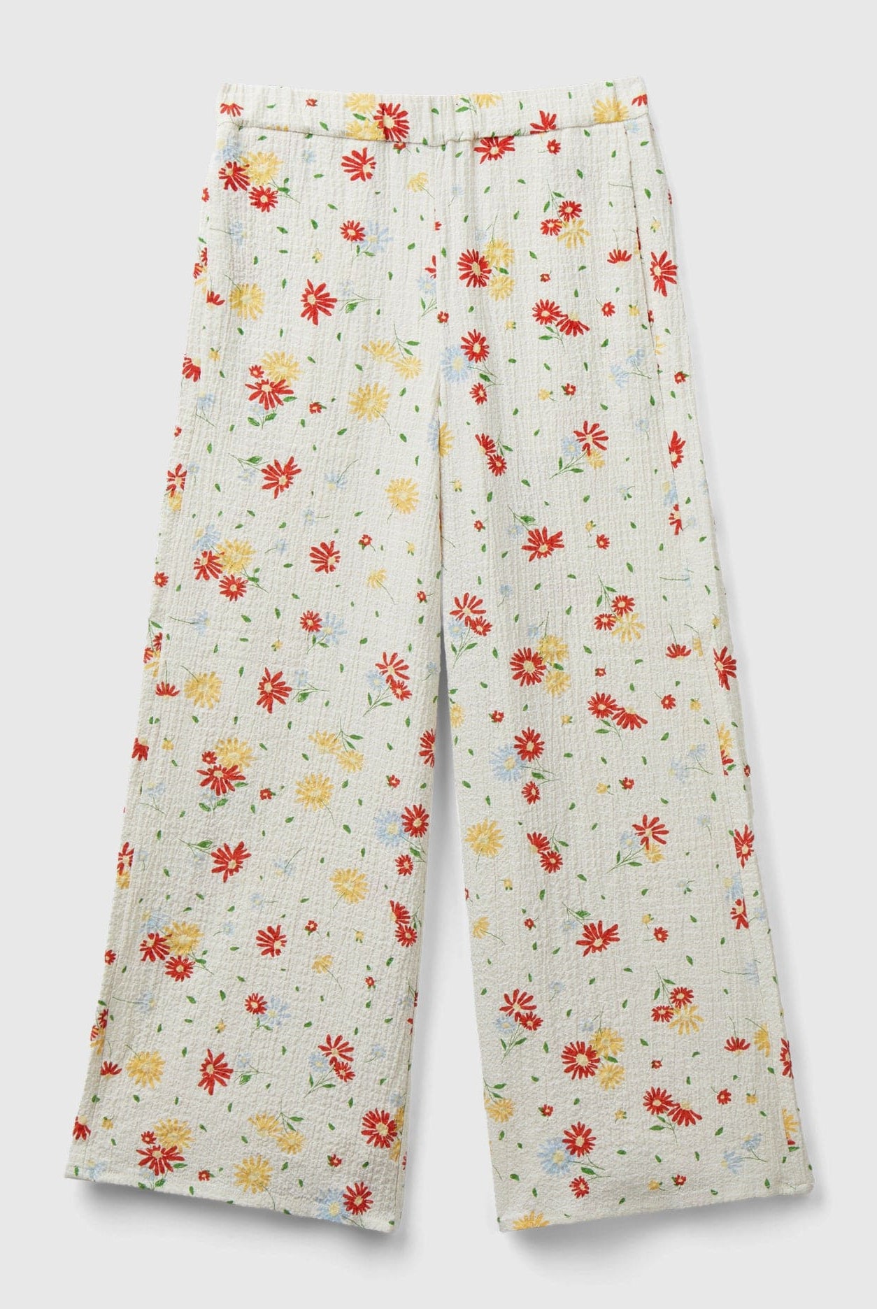 يونايتد كولورز اوف بينيتون بنطلون بناتي واسع بنقوش كاملة مع خصر مطاطي