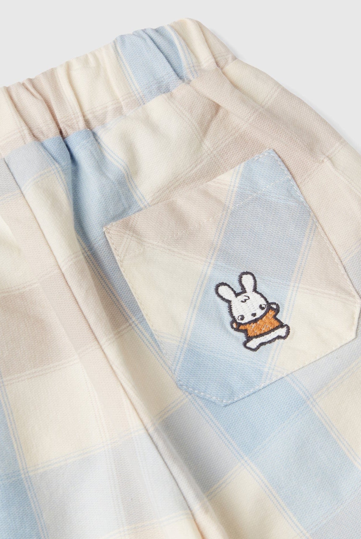 يونايتد كولورز اوف بينيتون بنطلون مطرز بجيوب خلفية وخصر برباط مع كسرات رضع