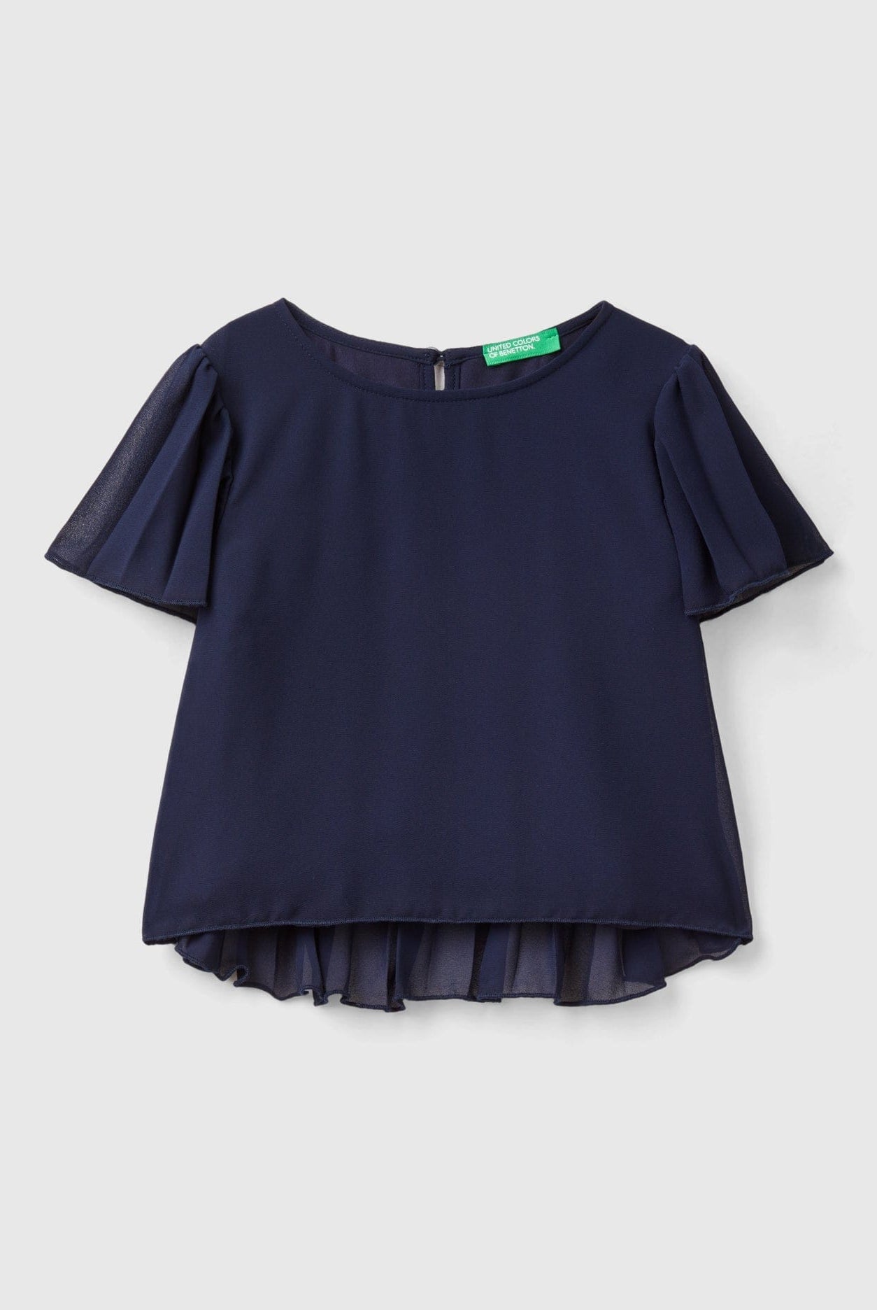 يونايتد كولورز اوف بينيتون بلوزة بتفاصيل مطوية أطفالي