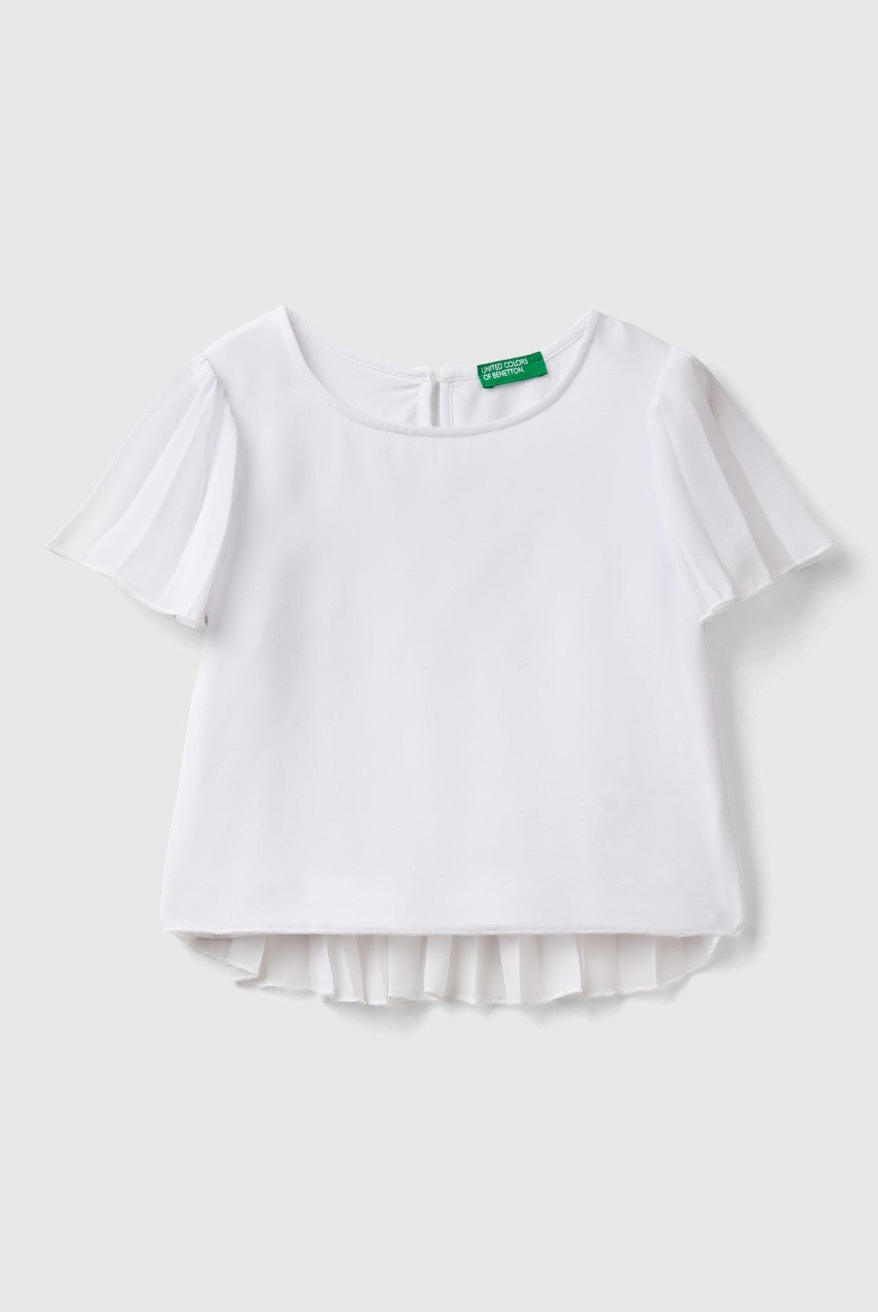 يونايتد كولورز اوف بينيتون بلوزة بتفاصيل مطوية أطفالي