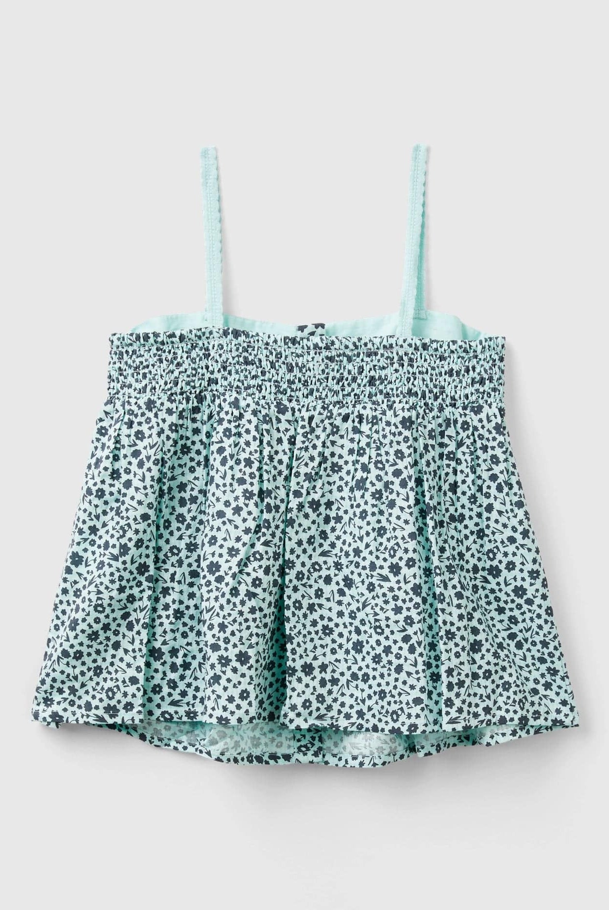 يونايتد كولورز اوف بينيتون بلوزة مطبوعة بأزرار على الجزء الأمامي وحزام مطاطي على الظهر للفتيات