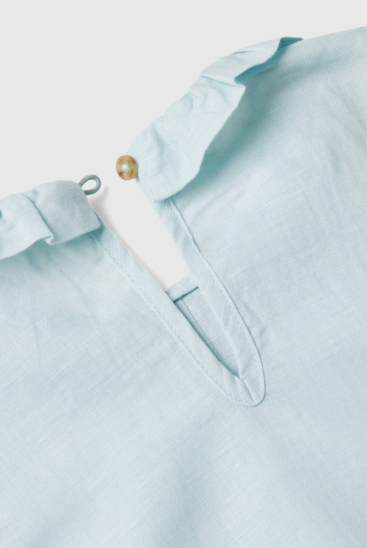 يونايتد كولورز اوف بينيتون بلوزة بناتي بدون أكمام مع ياقة مكشكشة